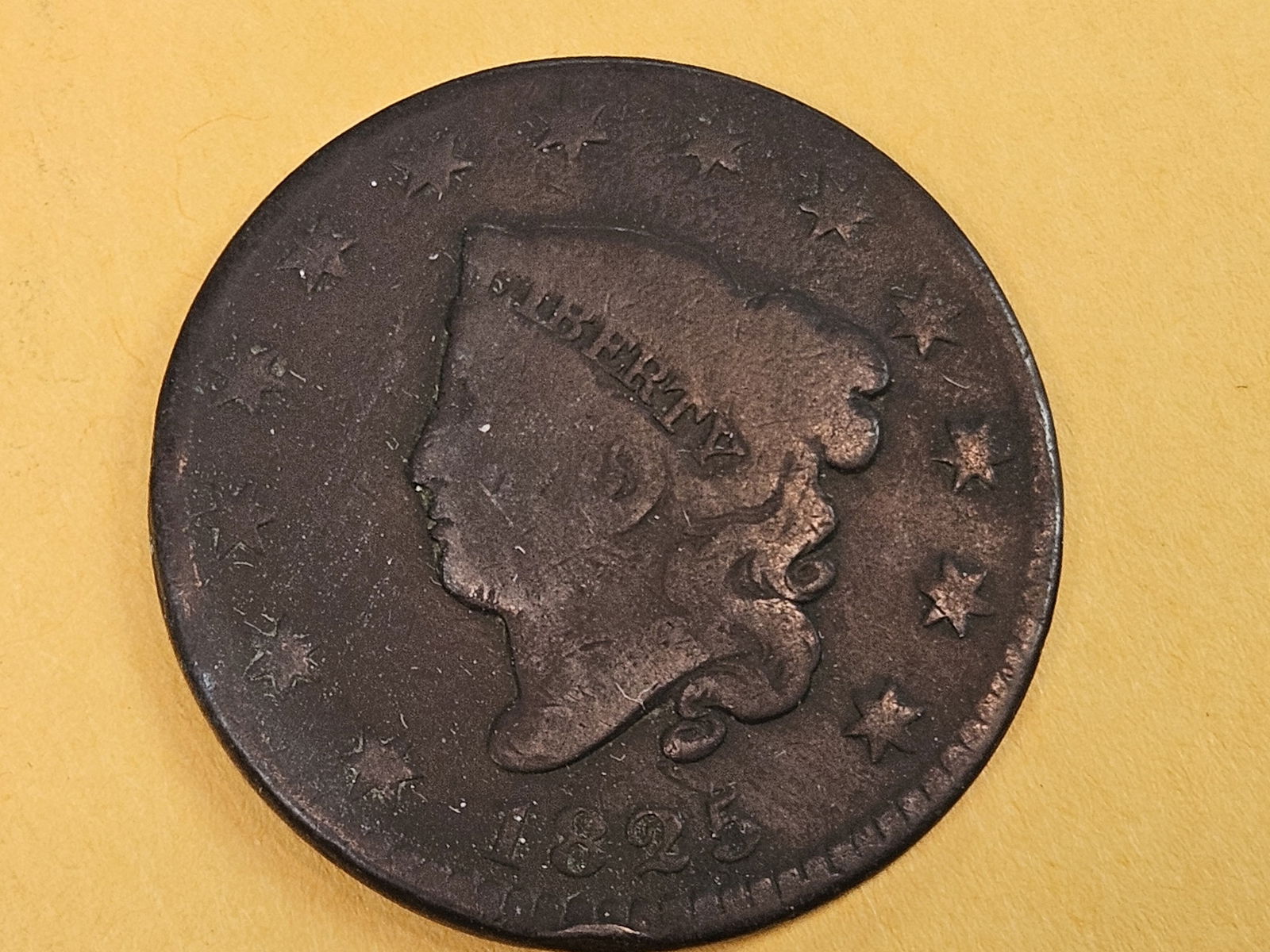 1825 Coronet Head Large Cent in Good plus (1 of 5)