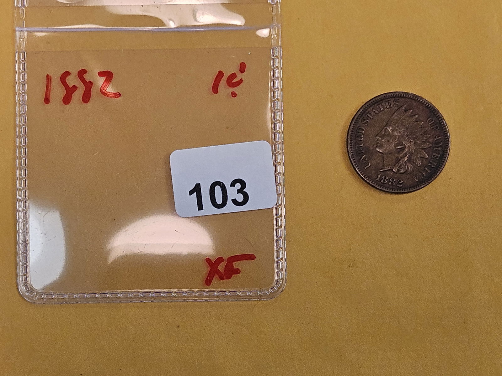 1882 Indian cent in Extra Fine - 2