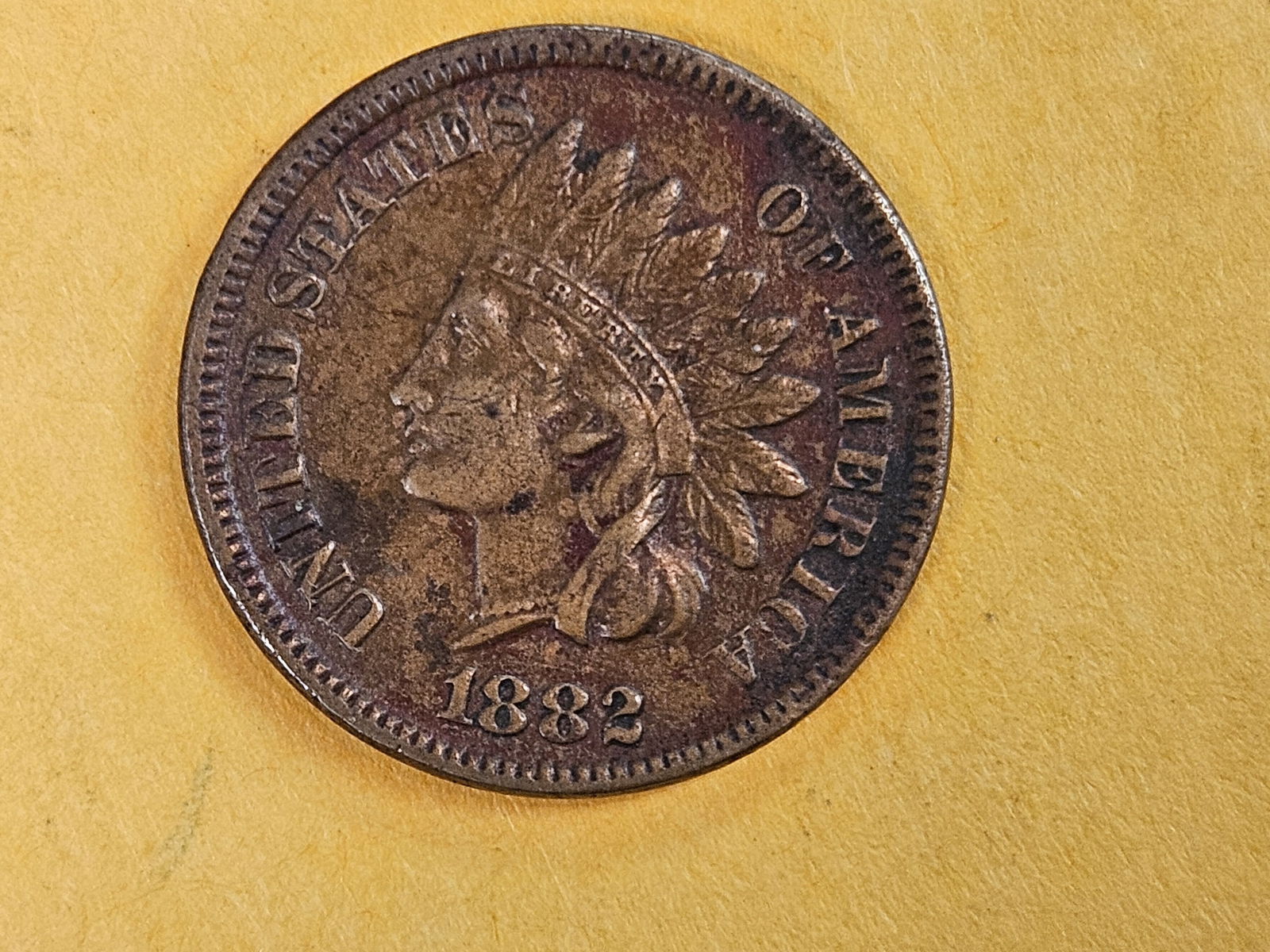 1882 Indian cent in Extra Fine - 3