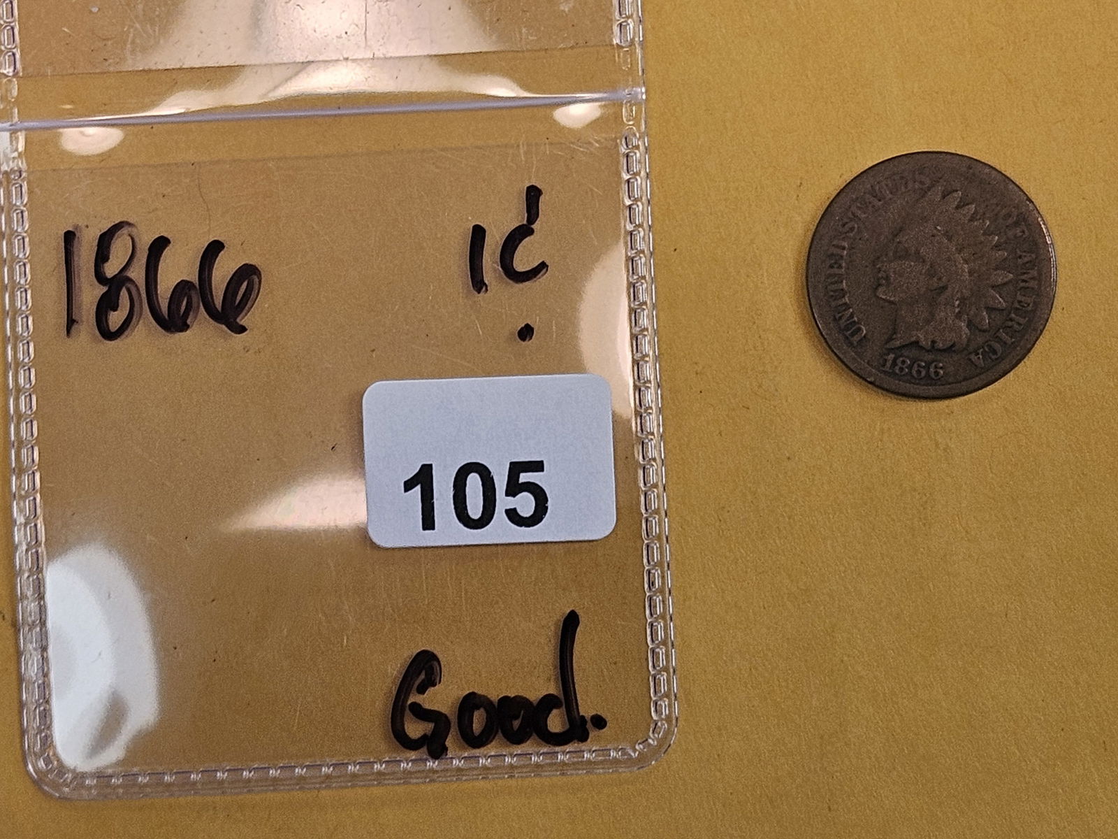 * Semi-key 1866 Indian Cent - 2