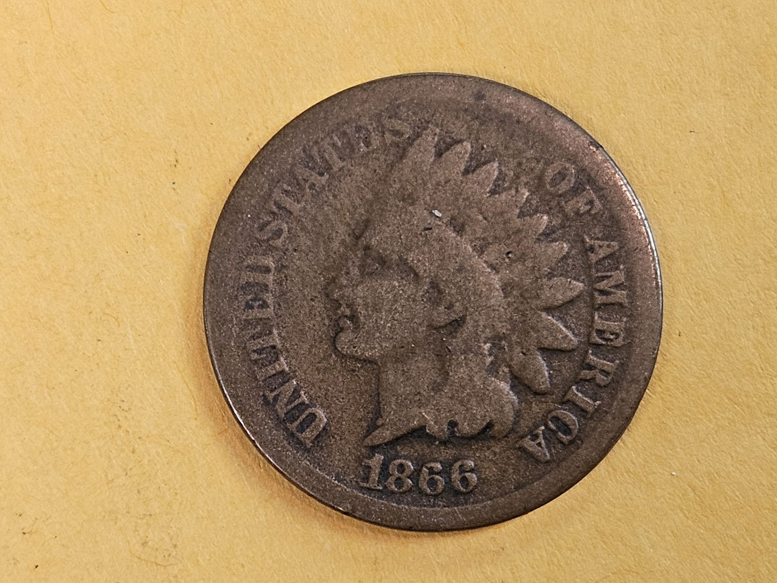 * Semi-key 1866 Indian Cent - 3