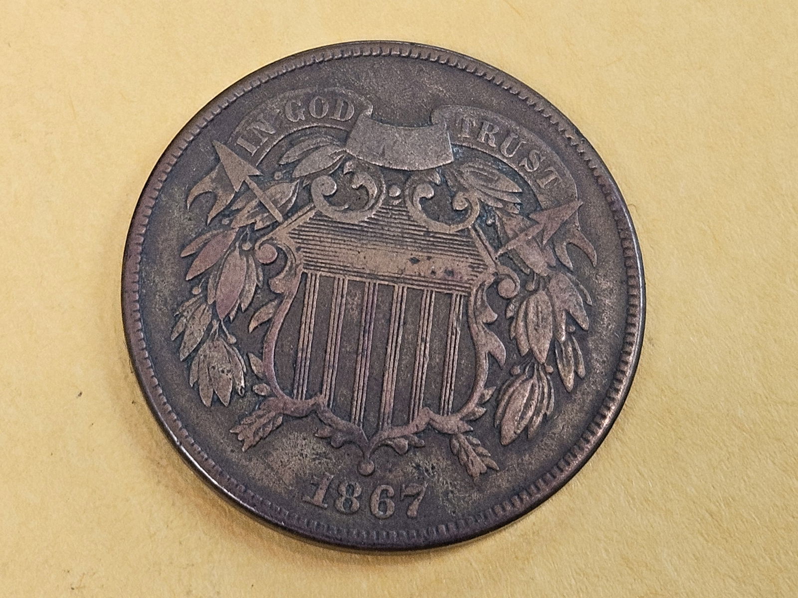 1867 Two Cent piece (1 of 5)