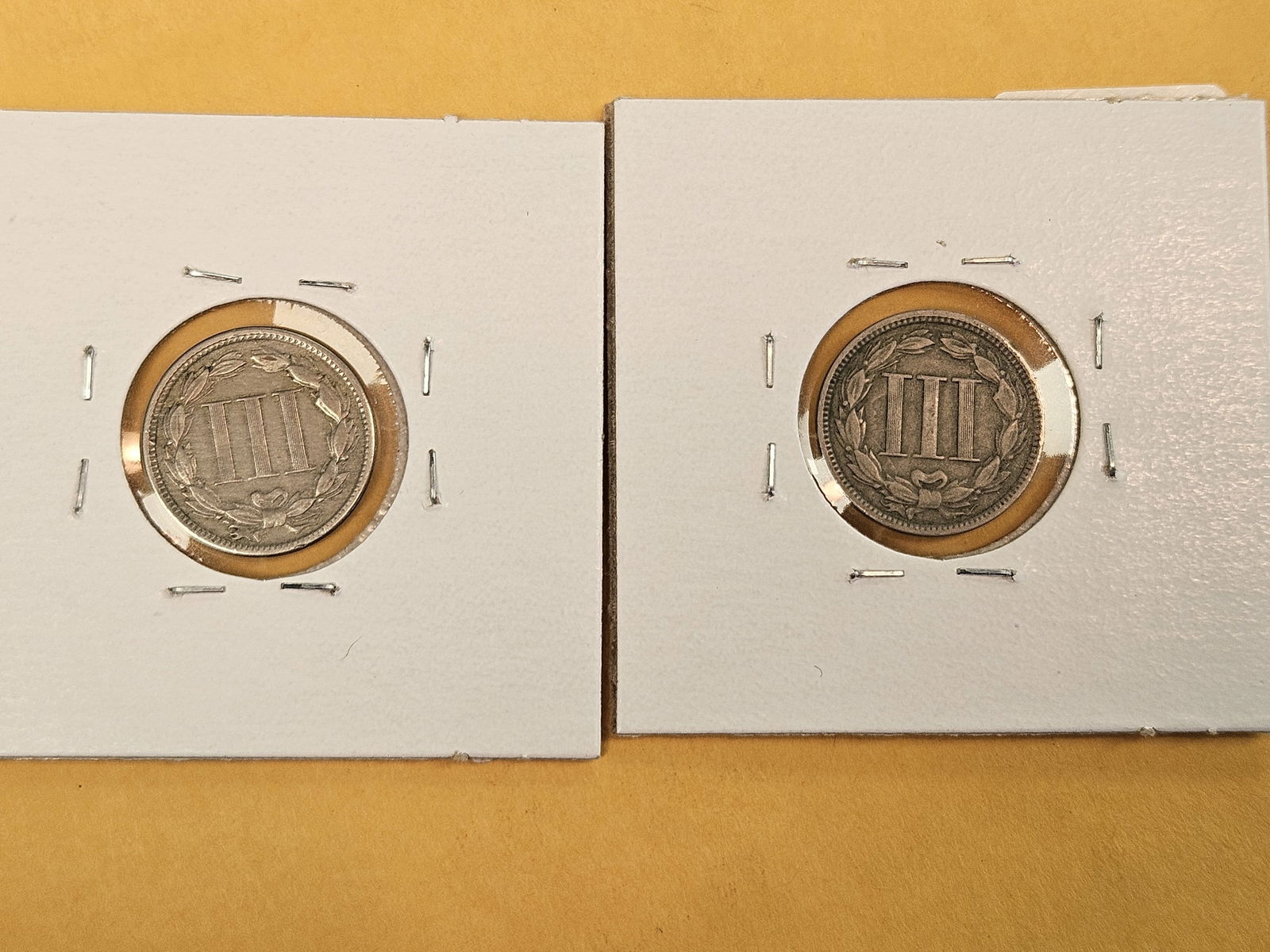 1865 and 1866 Three Cent Nickels - 3