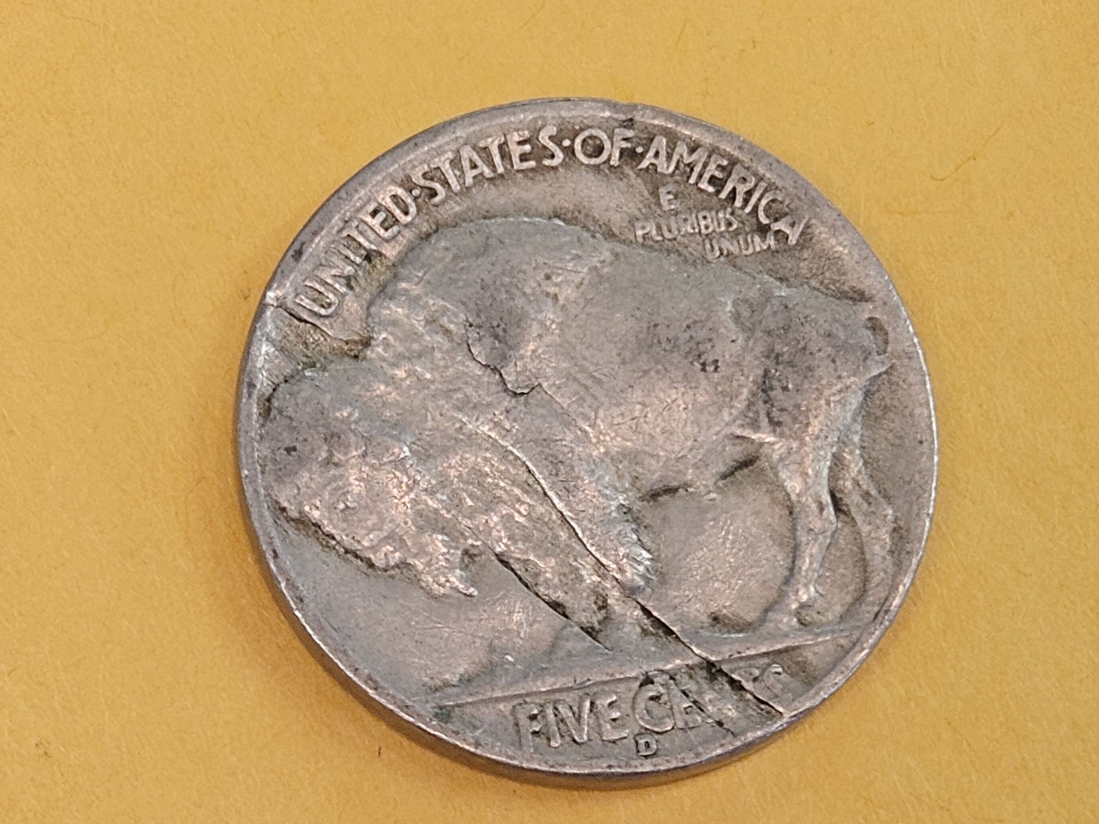 MINT ERROR! 1936-D Buffalo Nickel in Extra Fine - 4