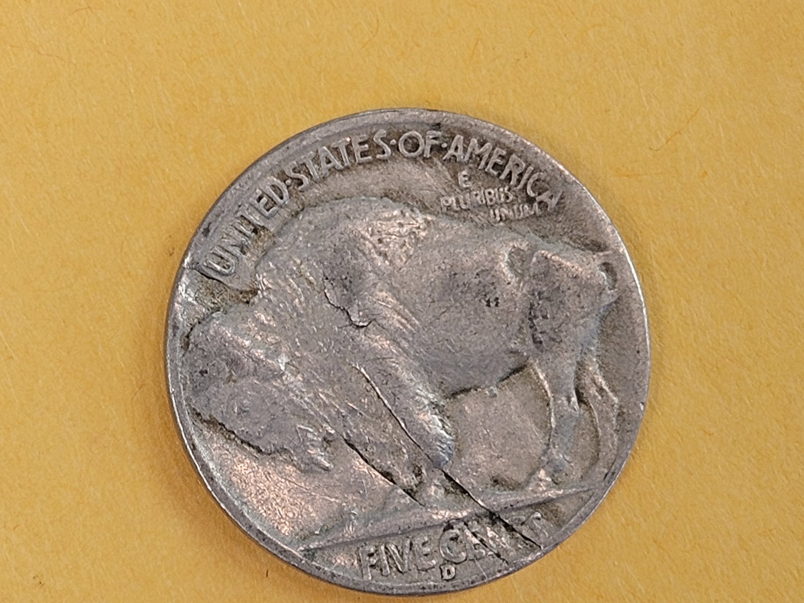 MINT ERROR! 1936-D Buffalo Nickel in Extra Fine - 5