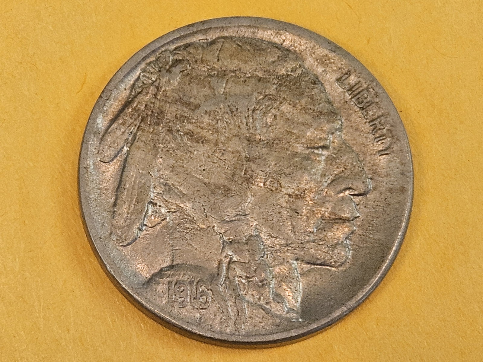 Semi-key 1916-D Buffalo Nickel in About Uncirculated plus: Purt near UNC 