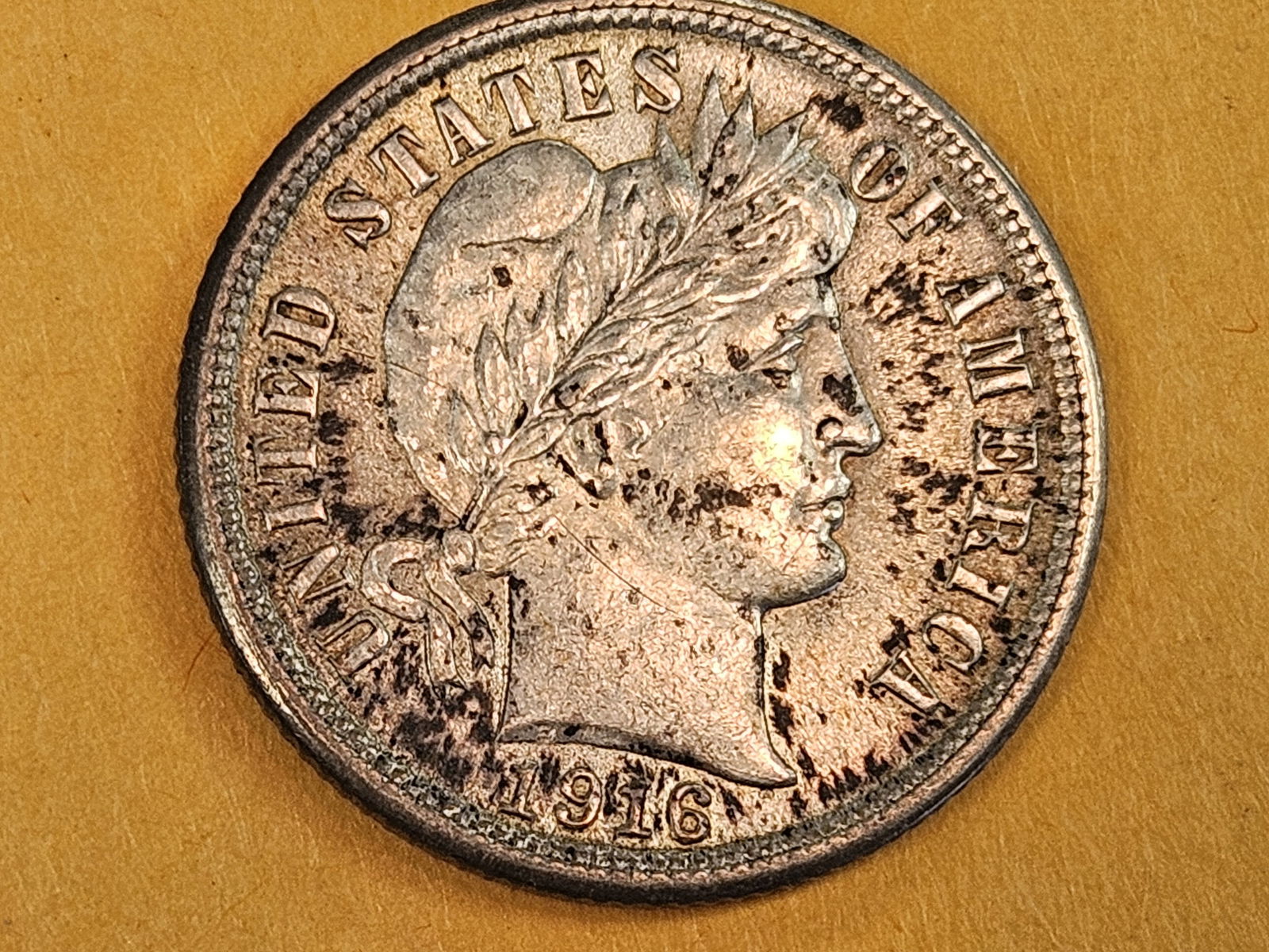 Brilliant 1916 Barber Dime (1 of 8)