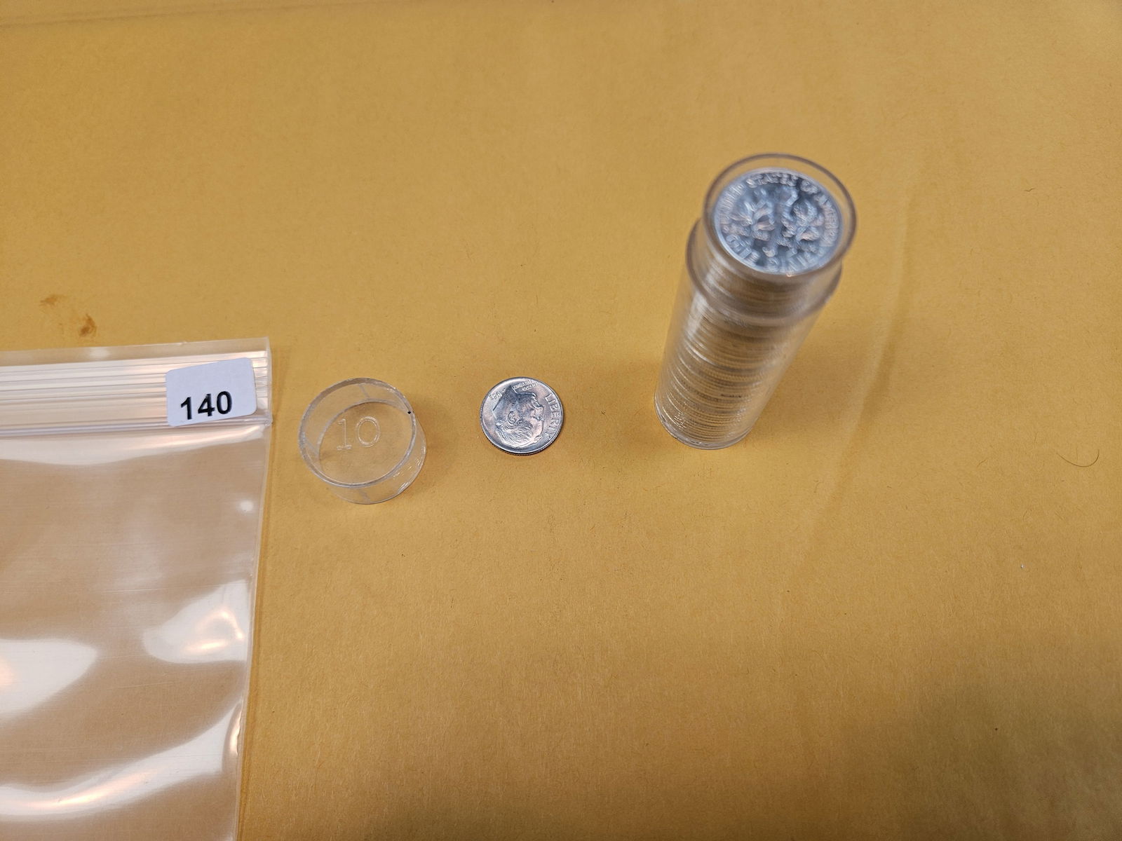 GEM Brilliant Uncirculated roll of 1963 Silver Roosevelt Dimes - 2