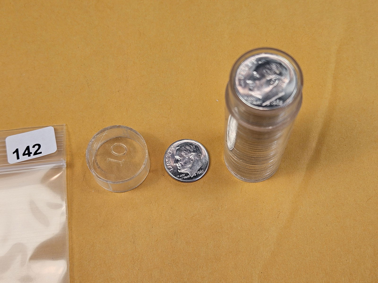 GEM Brilliant Uncirculated roll of 1962-D Silver Roosevelt Dimes - 2