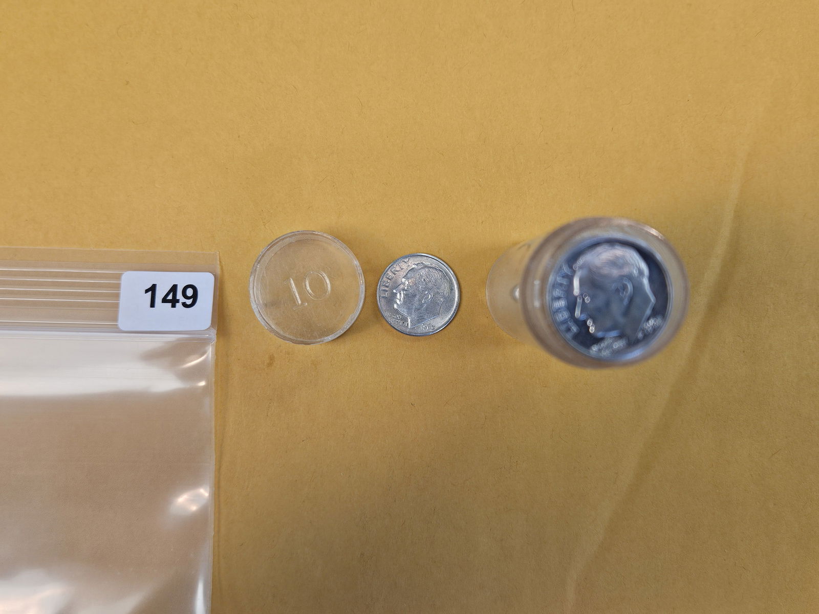 Brilliant Uncirculated roll of Silver Roosevelt Dimes - 2