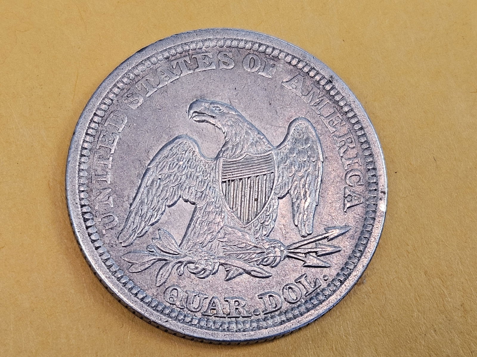 Better Grade 1855 Seated Liberty silver Quarter - 9