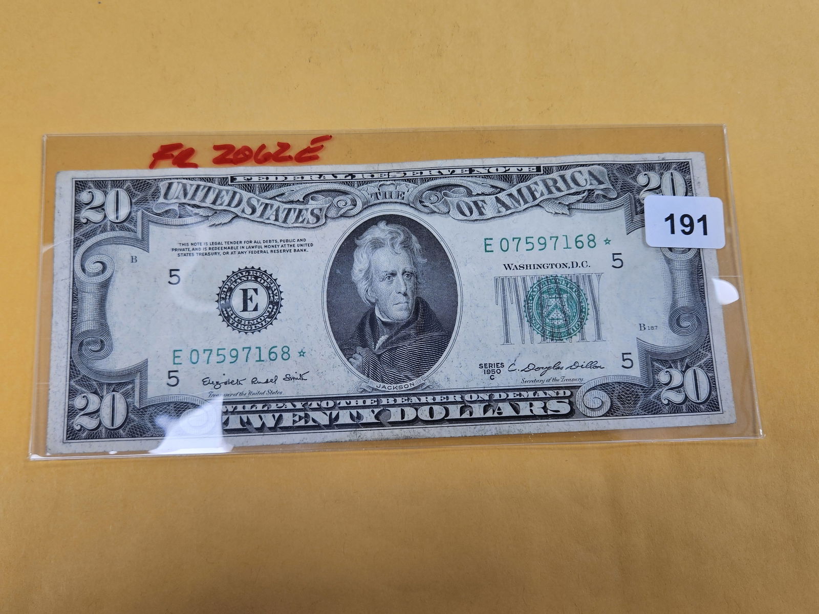 Series 1950-C Twenty Dollar FRN in XF-AU (1 of 2)