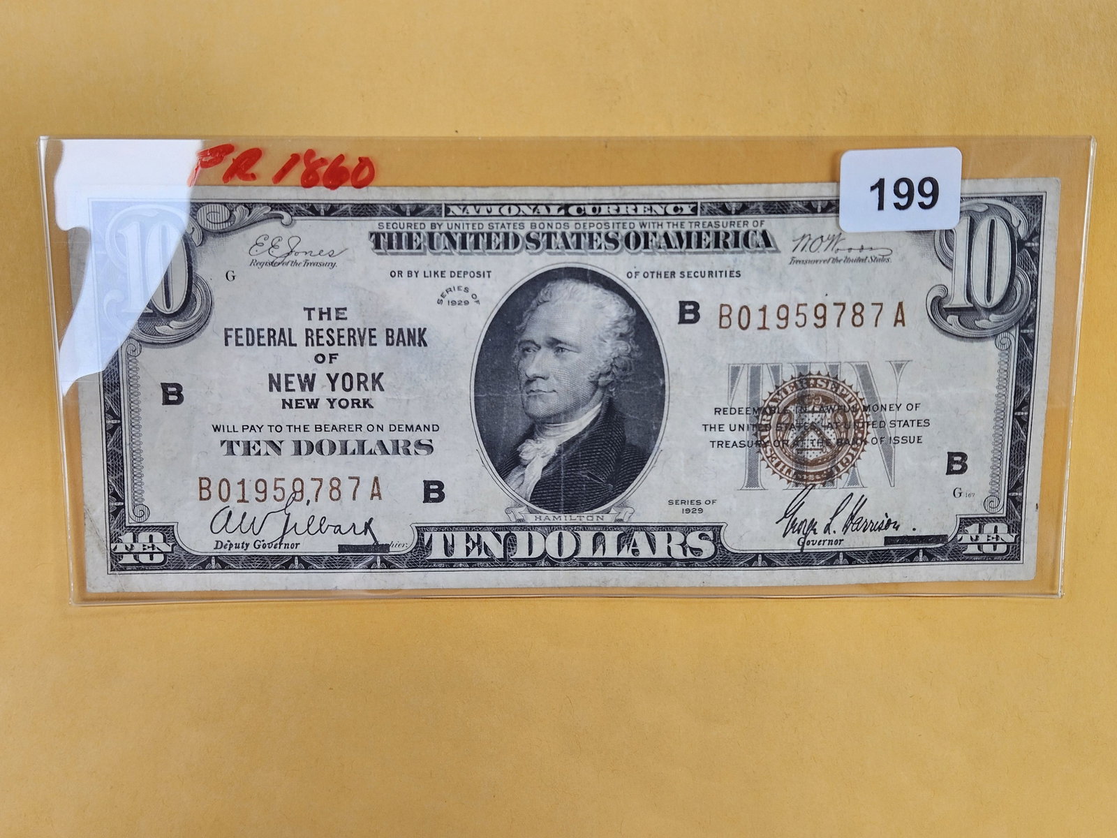 Series of 1929 Ten Dollar National Currency in Very Fine (1 of 2)
