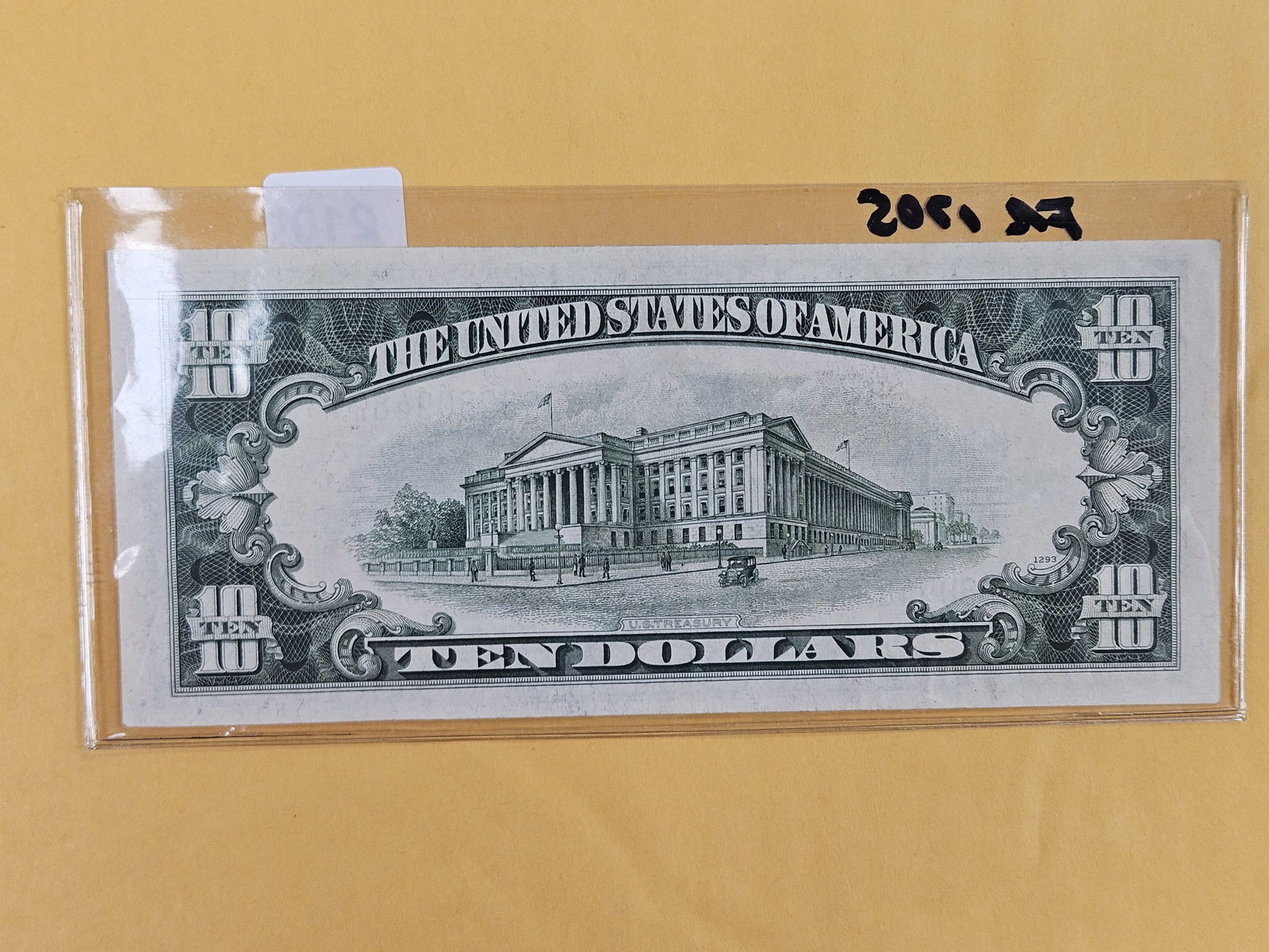 Crisp Uncirculated Series of 1934-D Ten Dollar Silver Certificate - 2