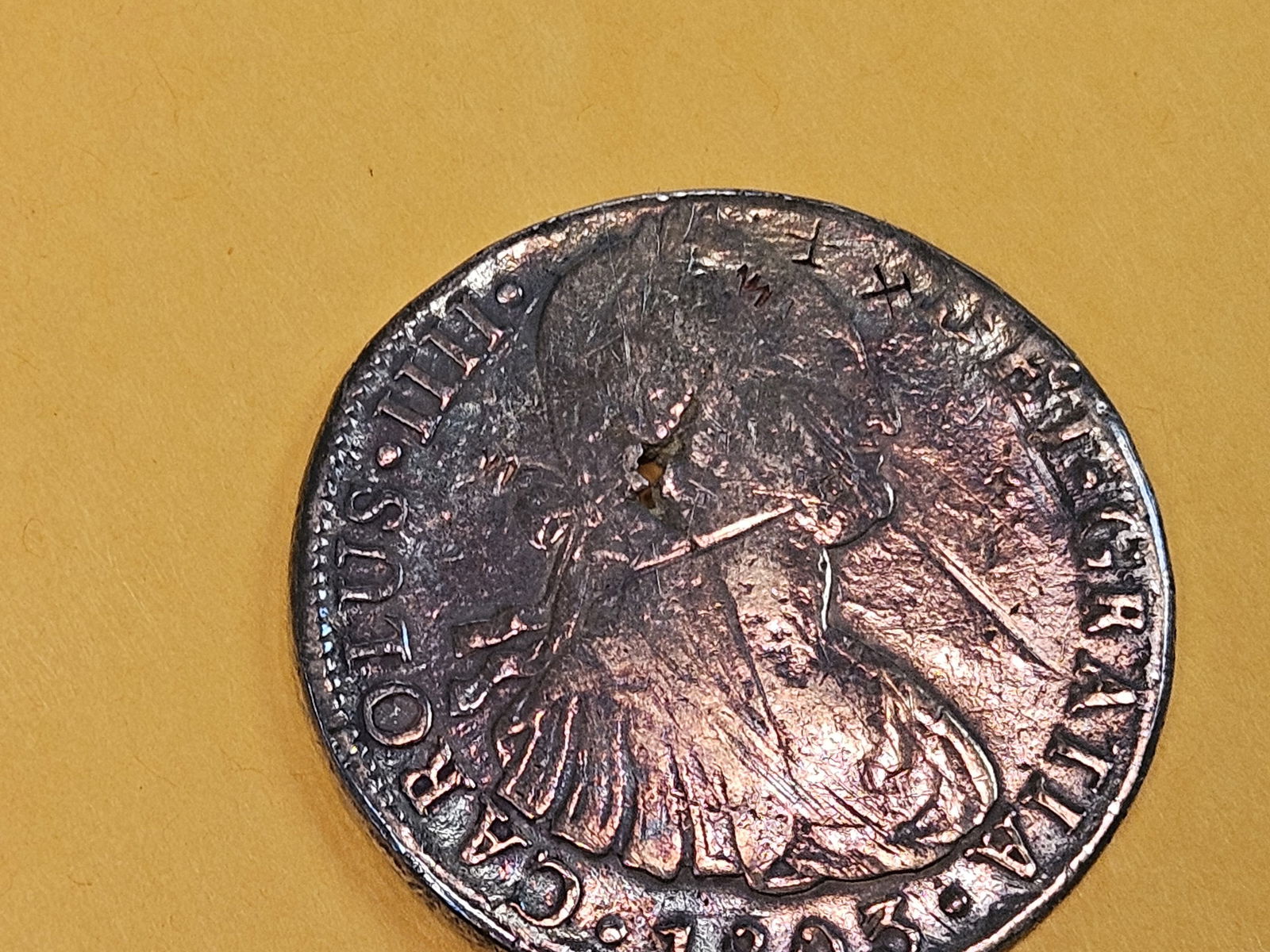 1803 IJ Lima Peru silver 8 reals in Very Fine - details - 3