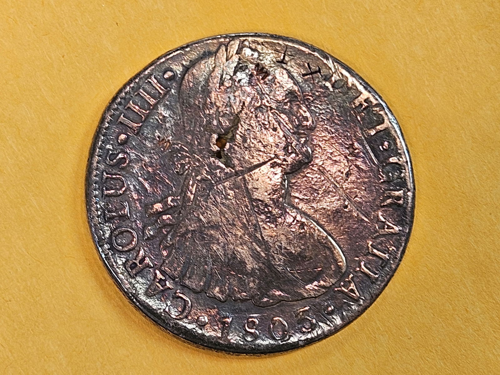 1803 IJ Lima Peru silver 8 reals in Very Fine - details - 4