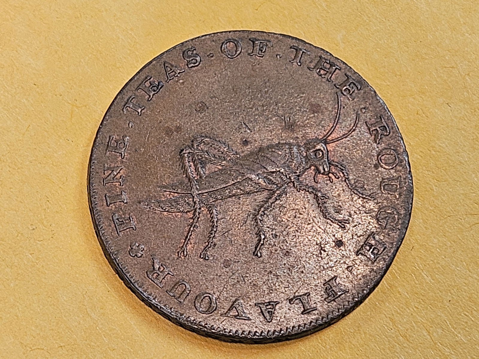 CONDER! 1795 Copper Half-Penny Conder Token in About Uncirculated plus - 3