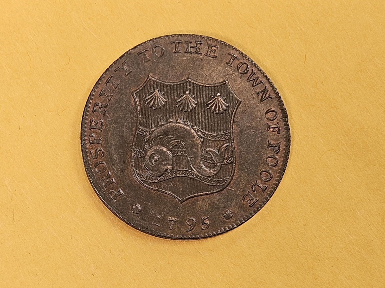 CONDER! CHOICE Uncirculated 1795 Copper half-penny Conder Token - 10