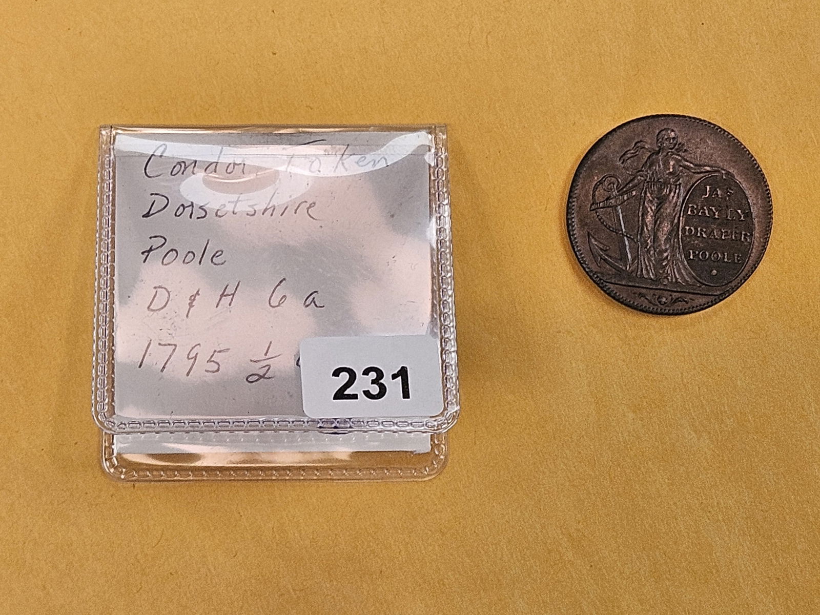 CONDER! CHOICE Uncirculated 1795 Copper half-penny Conder Token - 2