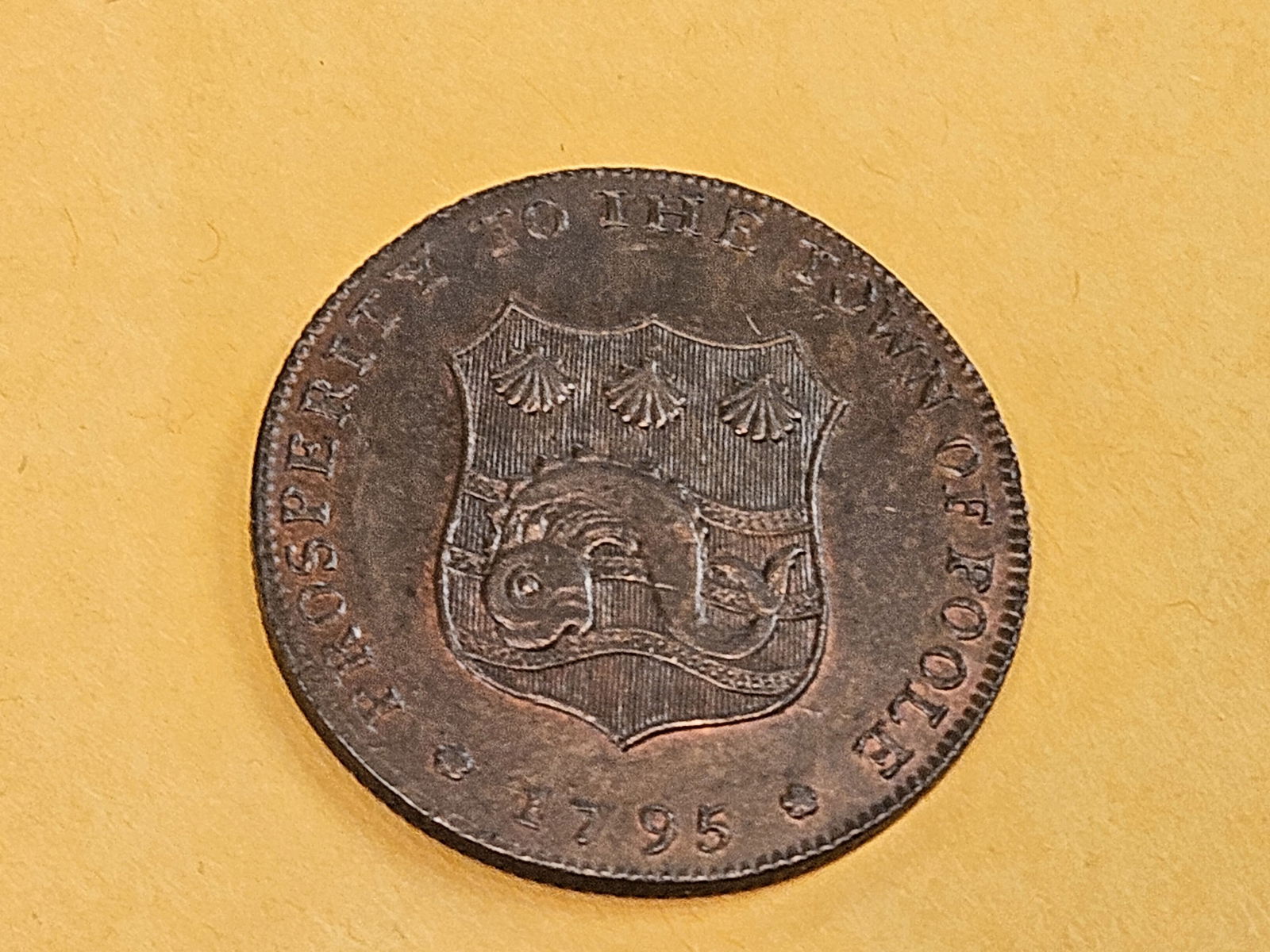 CONDER! CHOICE Uncirculated 1795 Copper half-penny Conder Token - 7