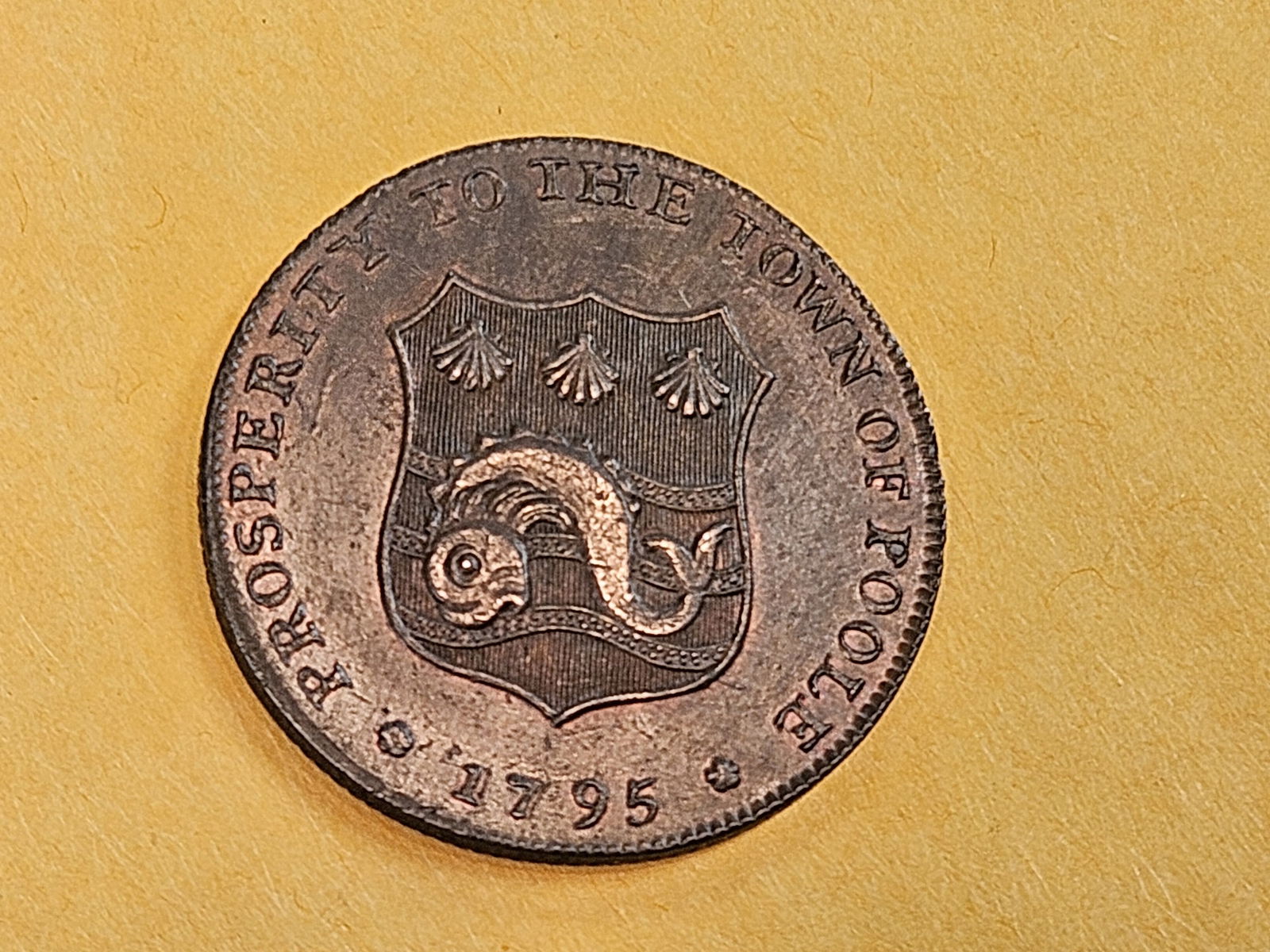 CONDER! CHOICE Uncirculated 1795 Copper half-penny Conder Token - 8