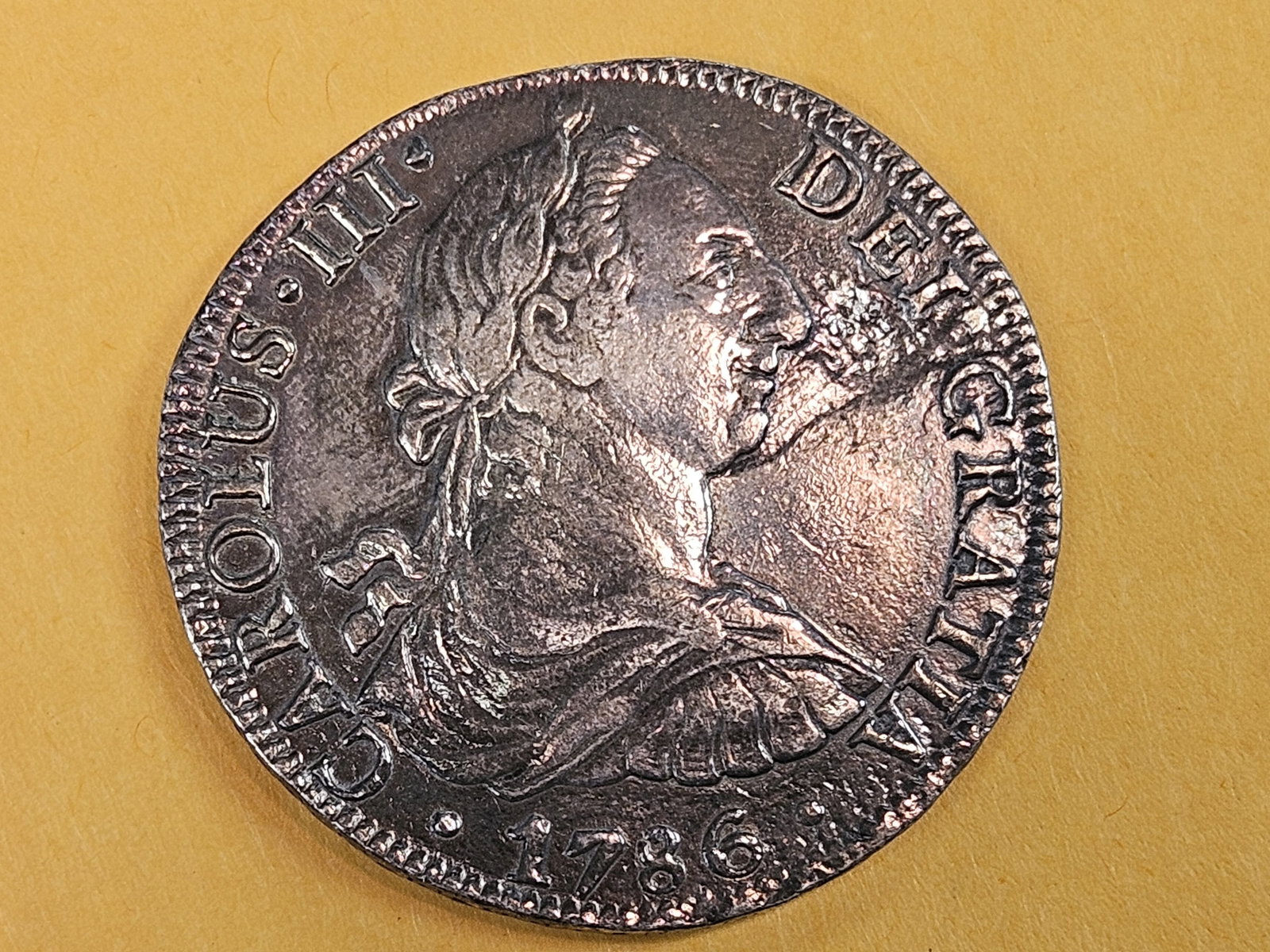 1786 FM Mexico silver 8 reals in Extra Fine - details (1 of 6)