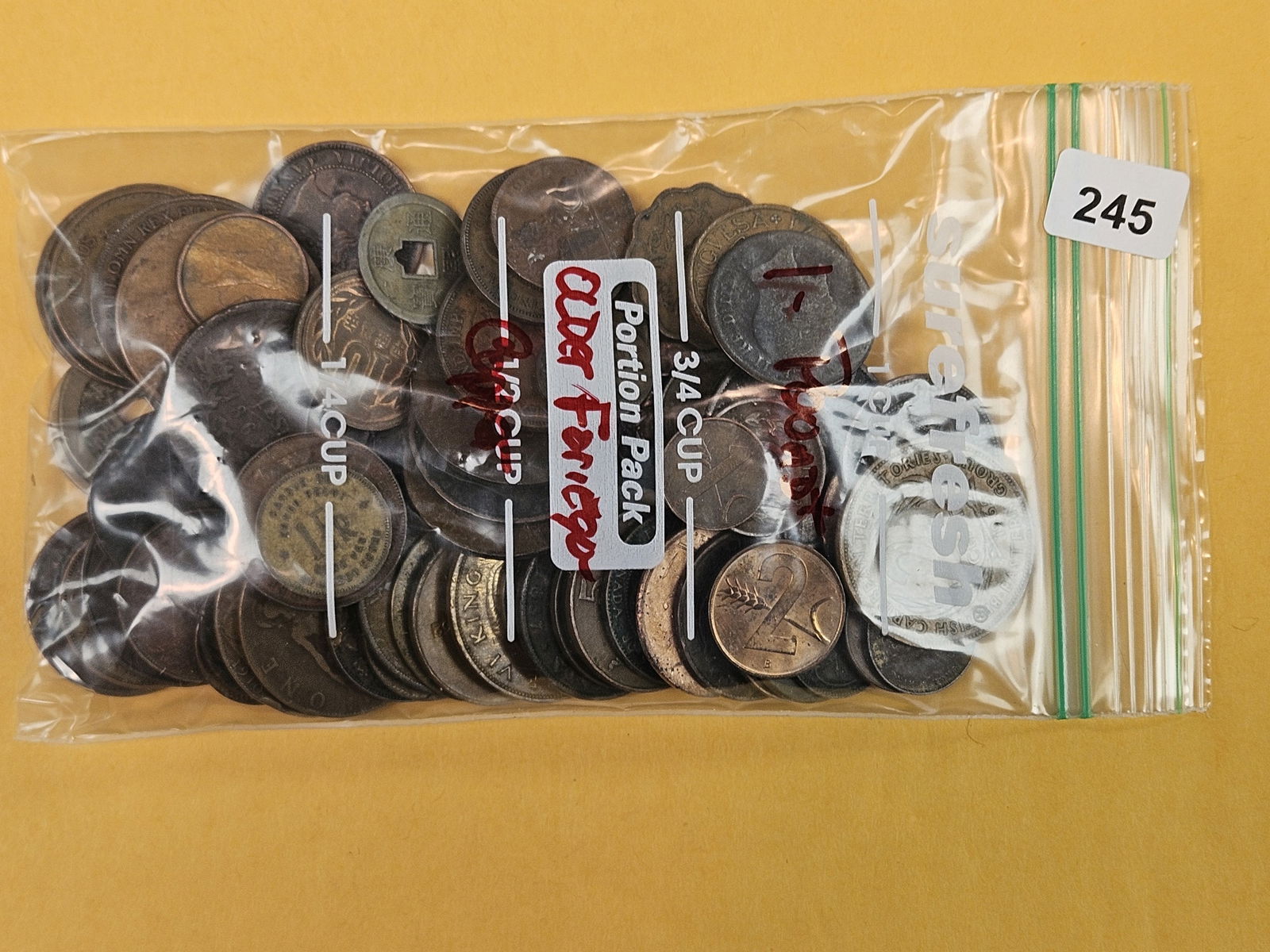 ONE POUND of mixed, older, Copper, World Coins: From dealer. Unsearched by us 