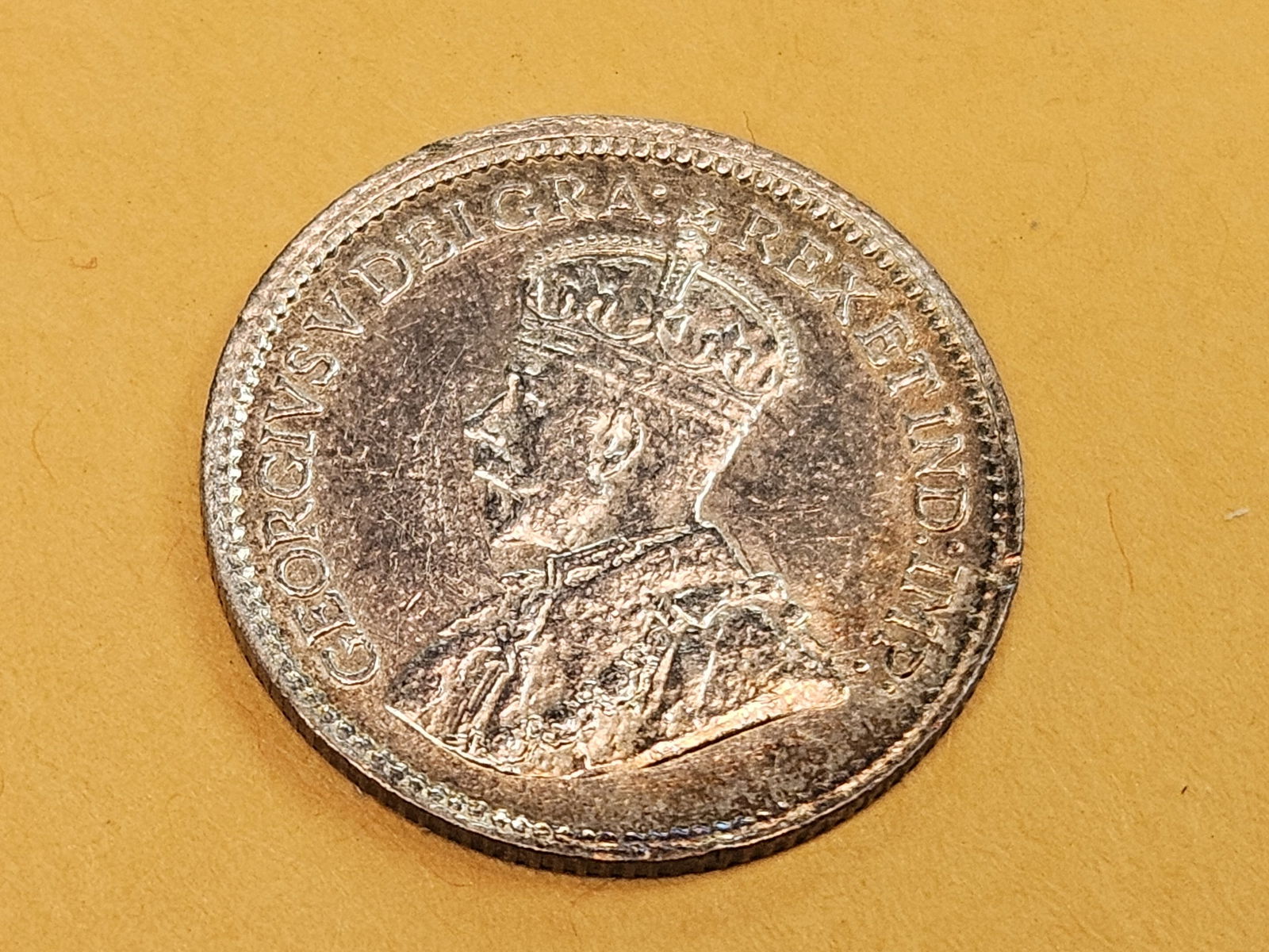 Choice Brilliant Uncirculated plus 1914 Canada silver 5 cents - 3