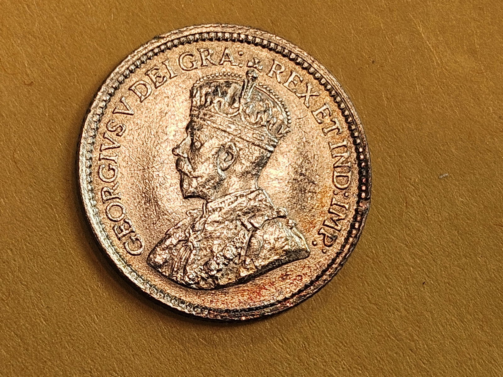 Choice Brilliant Uncirculated plus 1914 Canada silver 5 cents - 5