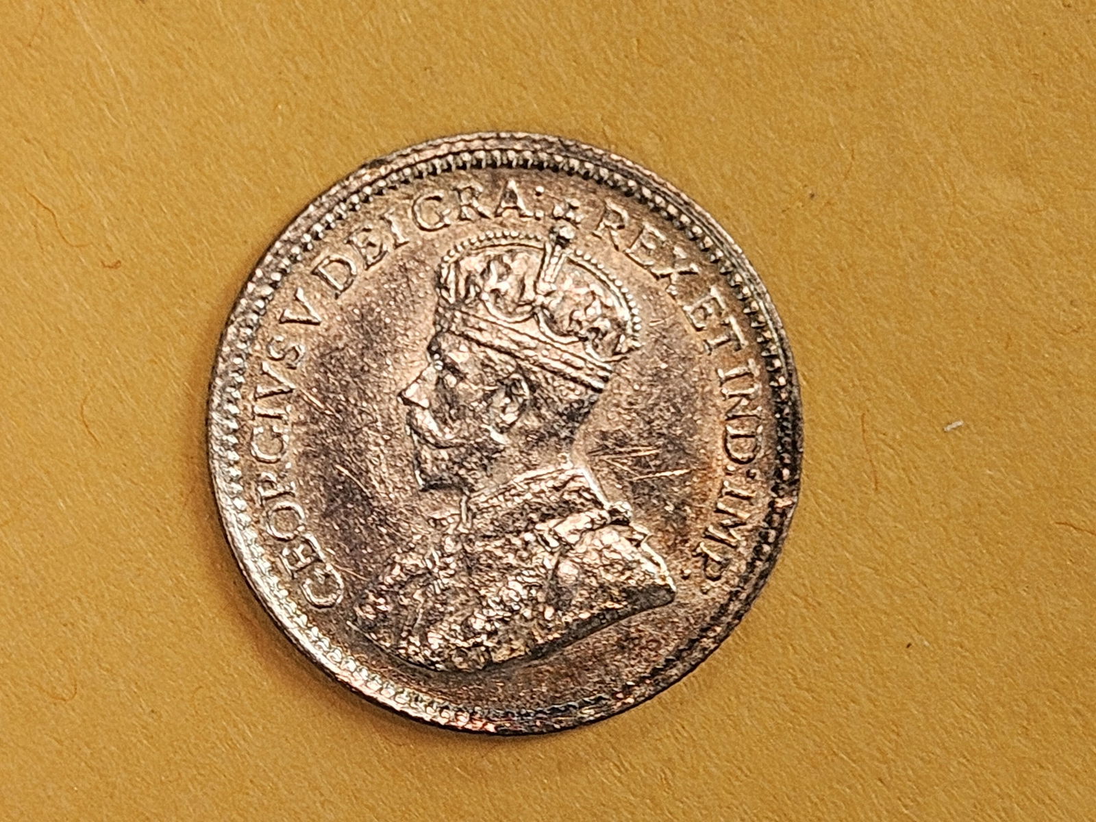 Choice Brilliant Uncirculated plus 1914 Canada silver 5 cents - 6