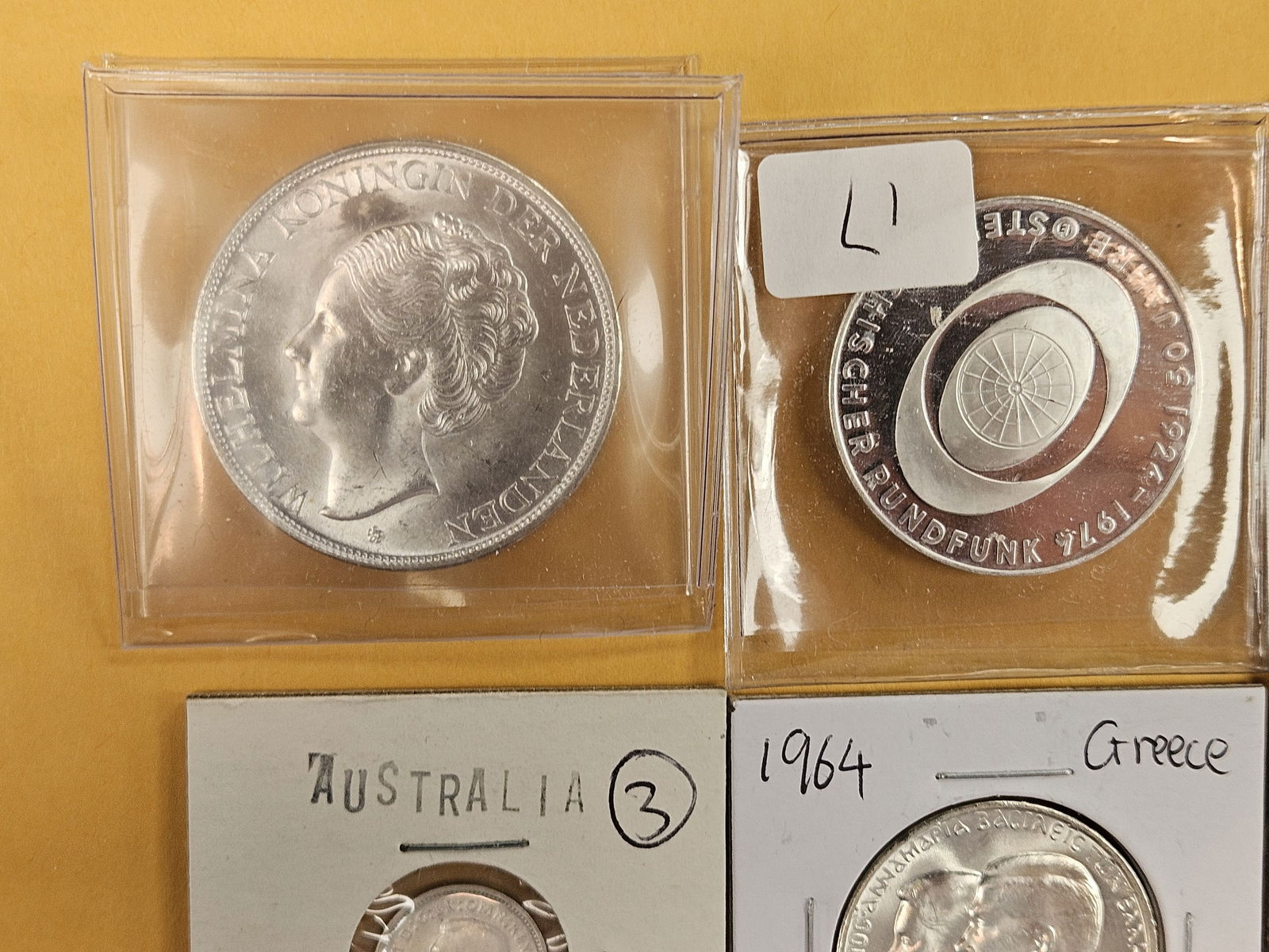Six Mixed SILVER World coins - 2