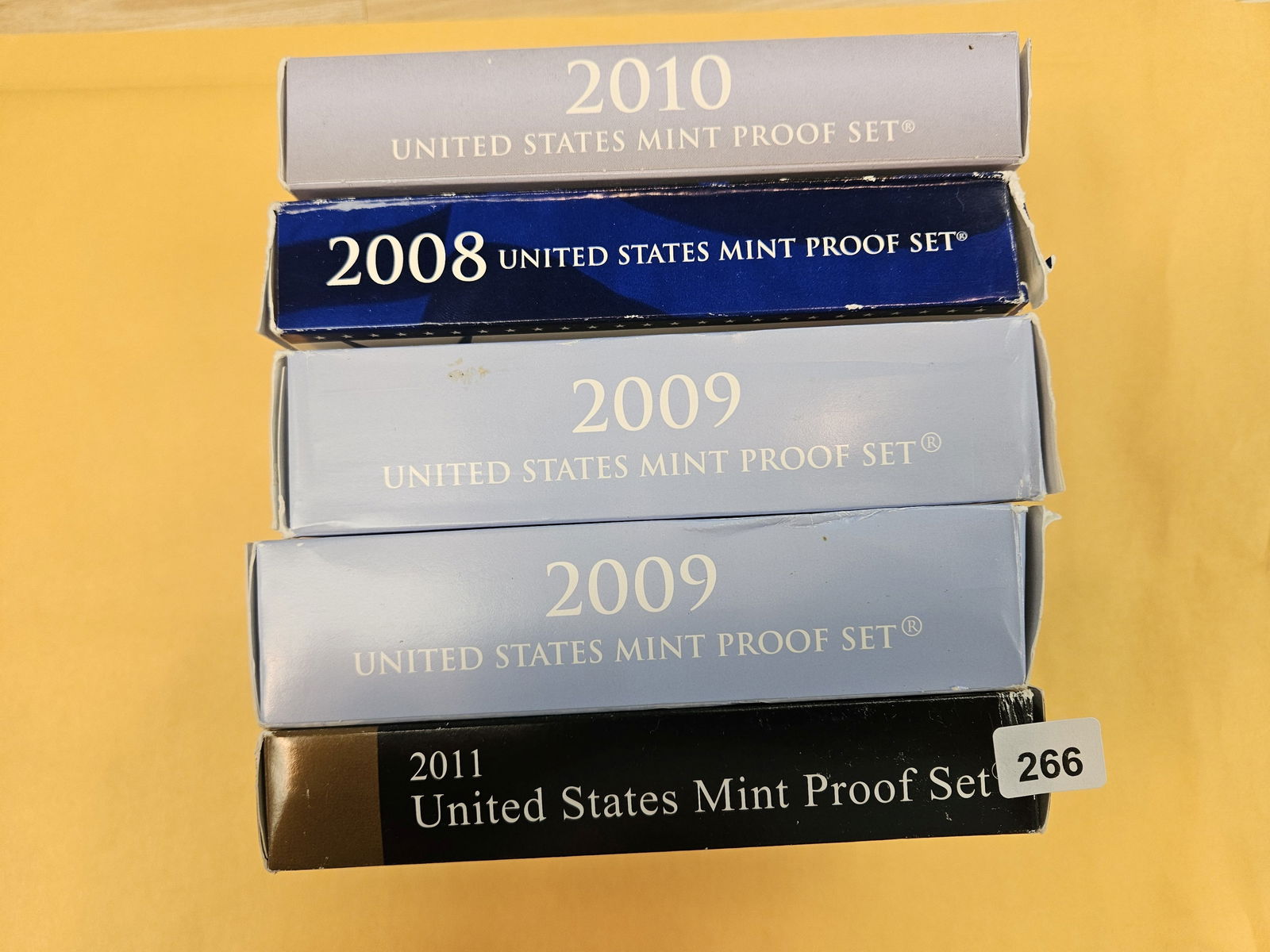 Five mixed, better date, US Proof Sets (1 of 1)