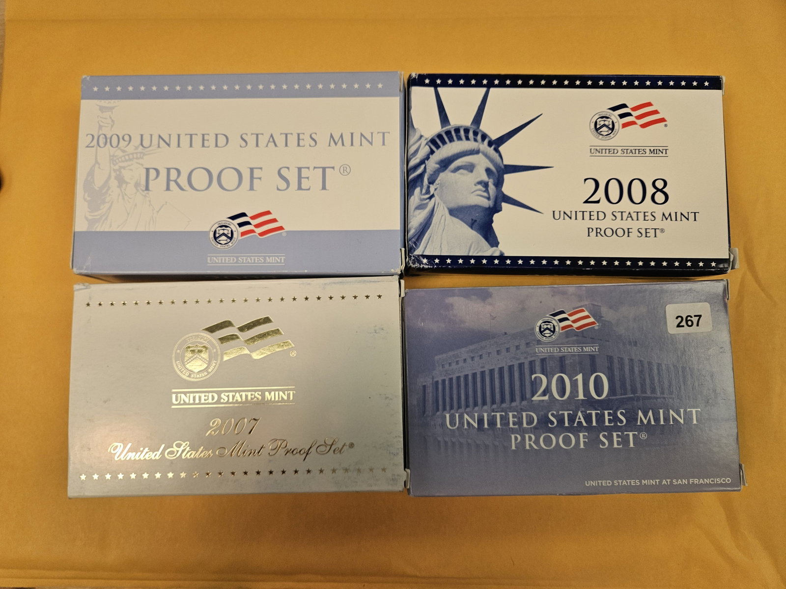 Four mixed, better date, US Proof Sets (1 of 1)