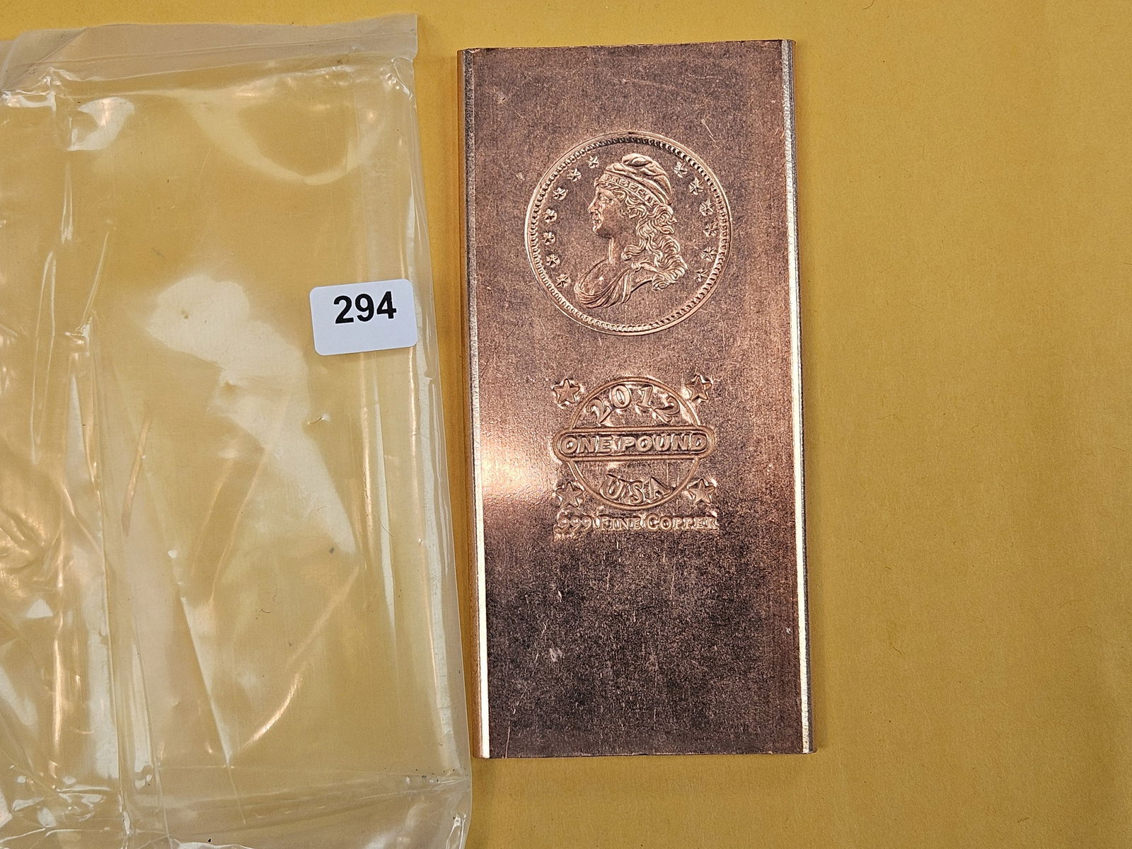 ONE POUND .999 fine copper bar (1 of 1)