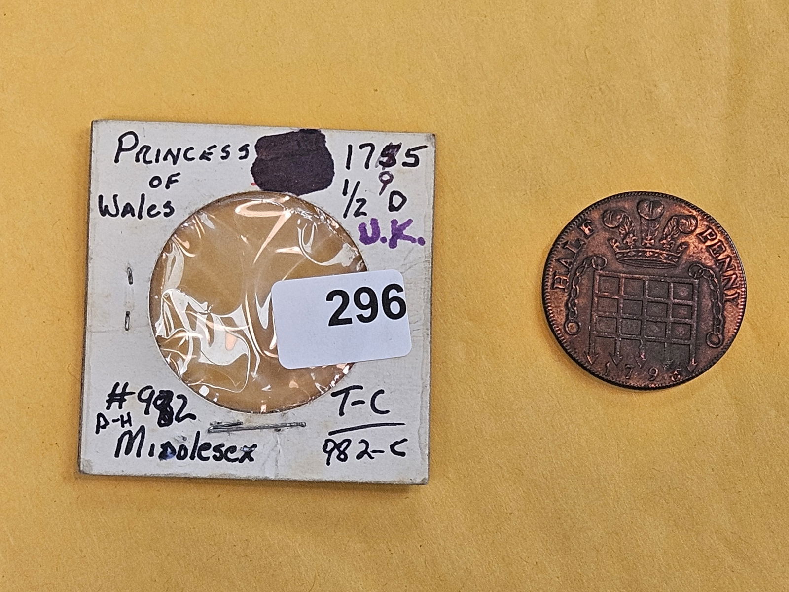 CONDER! 1795 Copper Halfpenny token In About Uncirculated plus - 2