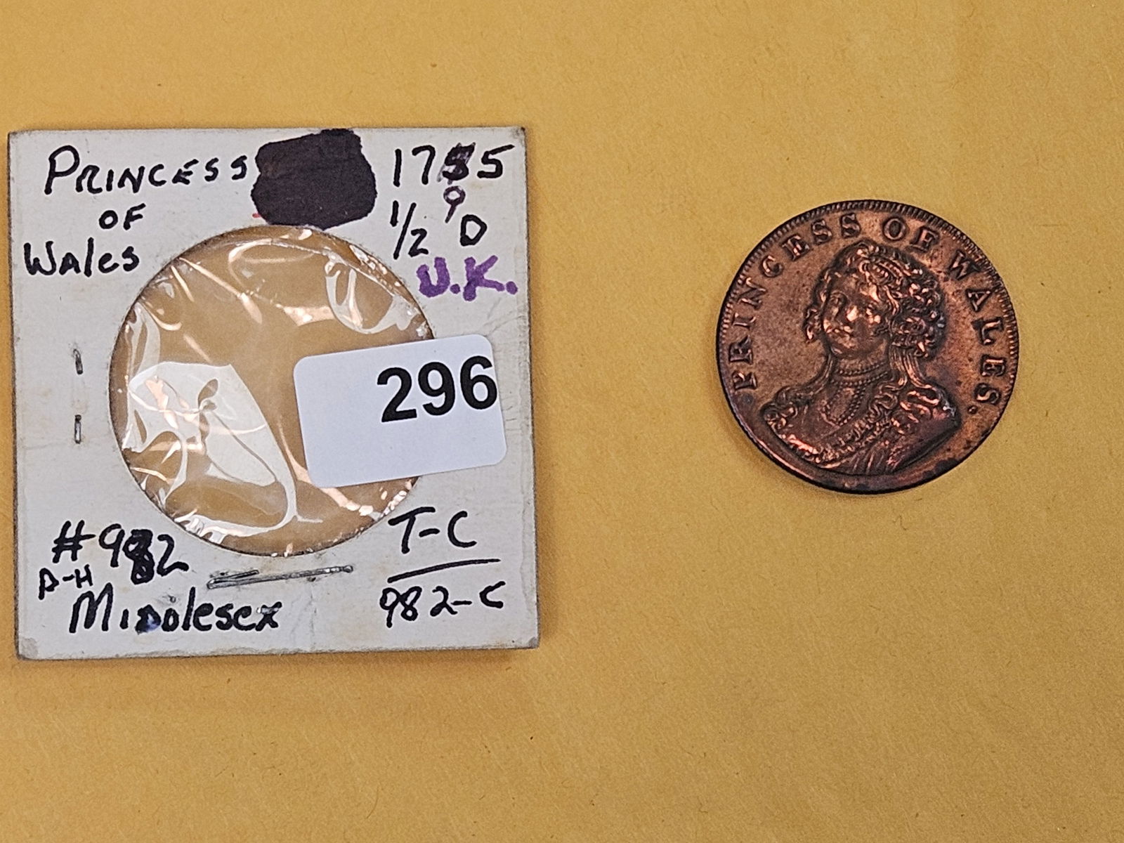 CONDER! 1795 Copper Halfpenny token In About Uncirculated plus - 5