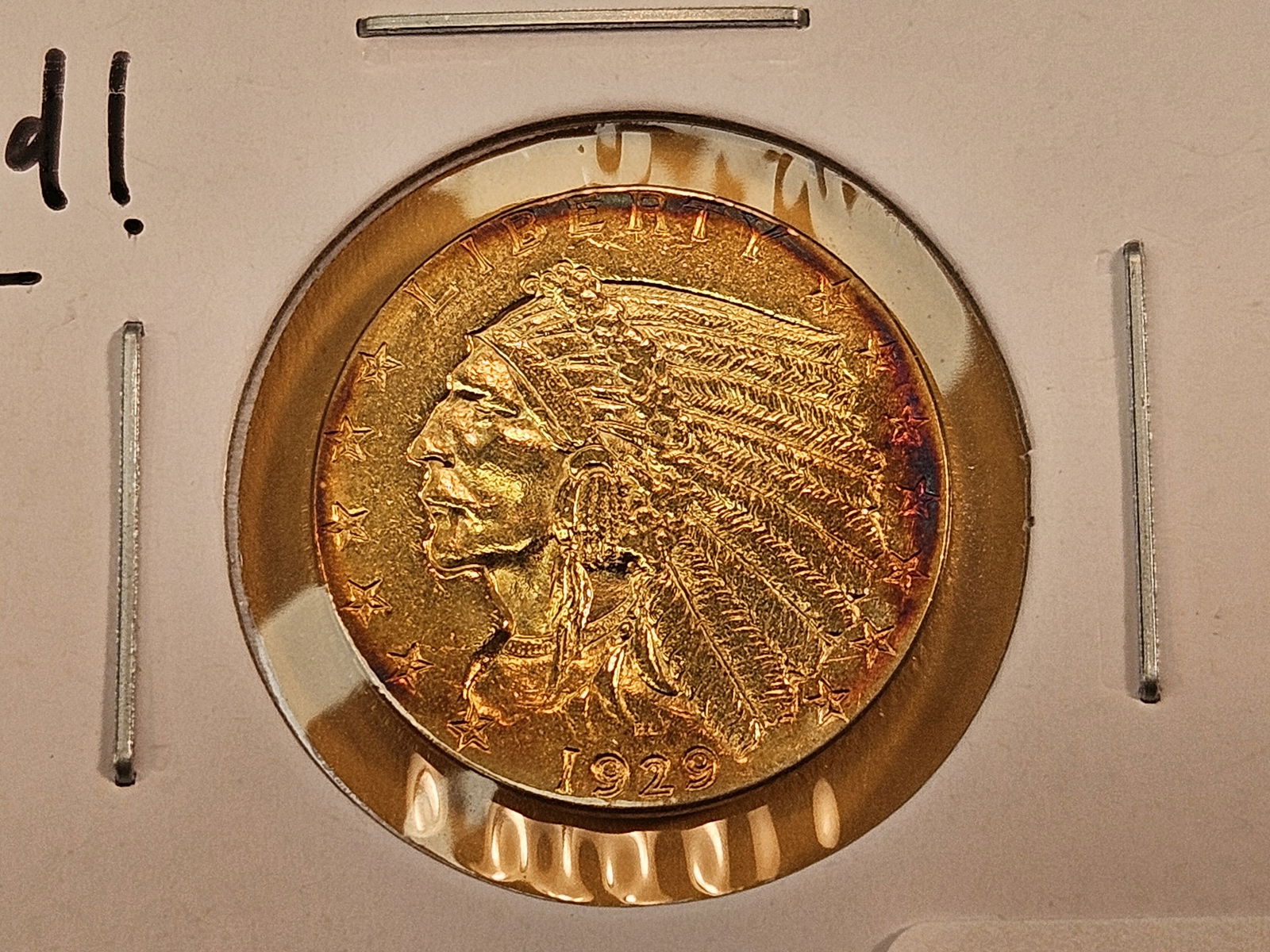 GOLD! Brilliant Uncirculated 1929 Indian Head $2.5 Dollar Gold (1 of 7)