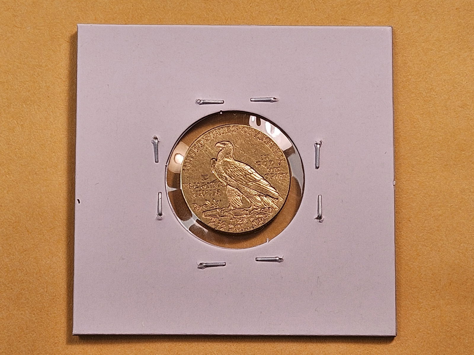 GOLD! Bright About Uncirculated 1915 Indian Head $2.5 Dollar Gold - 3