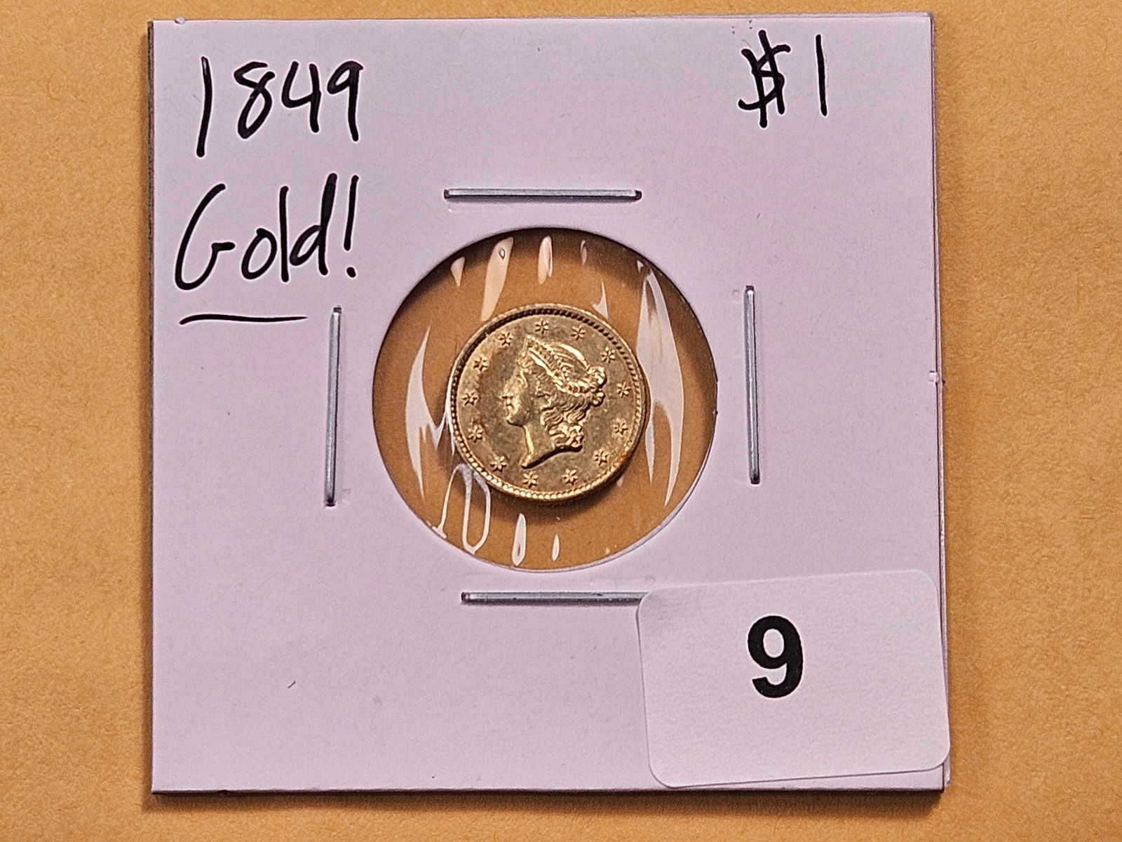 GOLD! Brilliant About Uncirculated 1849 $1 Dollar Gold - 2