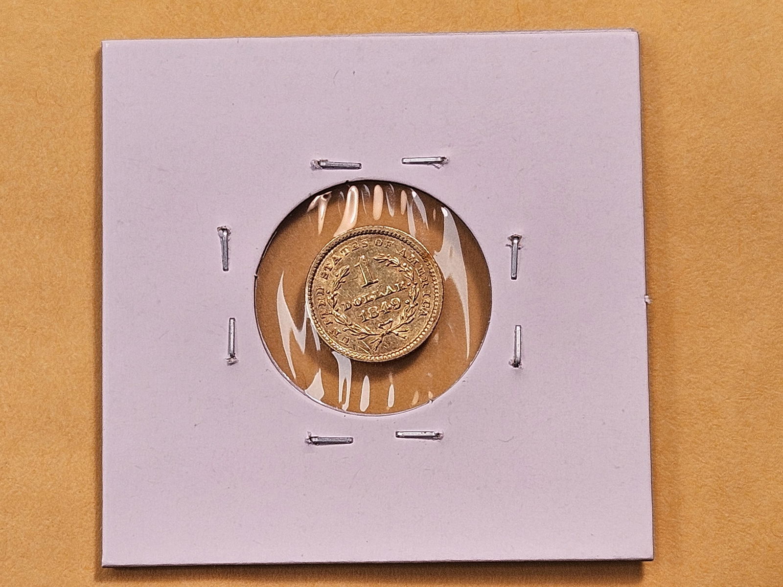 GOLD! Brilliant About Uncirculated 1849 $1 Dollar Gold - 3