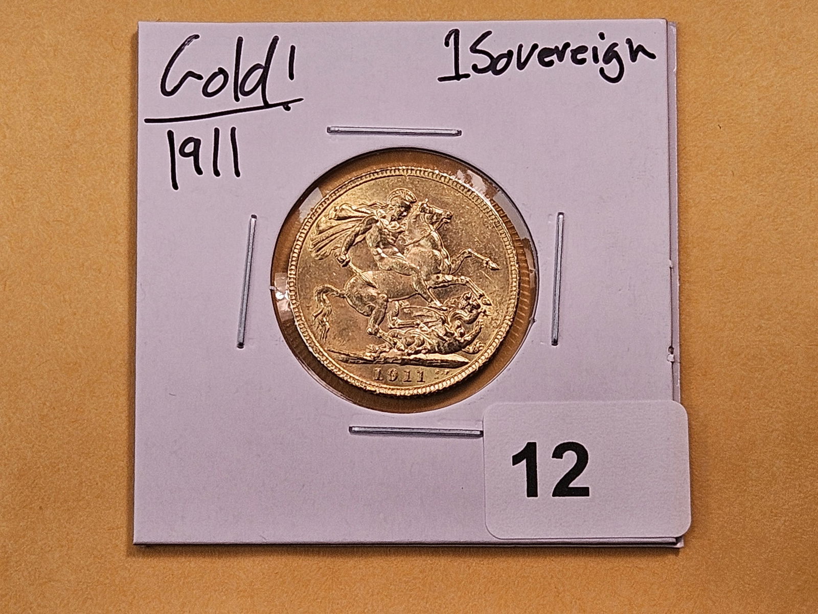GOLD! Brilliant Uncirculated 1911 British Gold Sovereign - 2