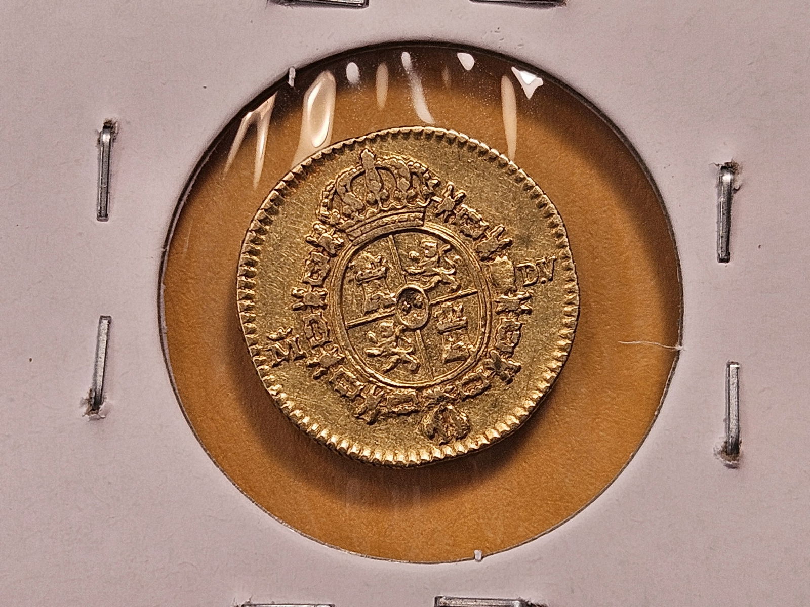 GOLD! Bright 1787 Spain Gold Half Escudo - 4