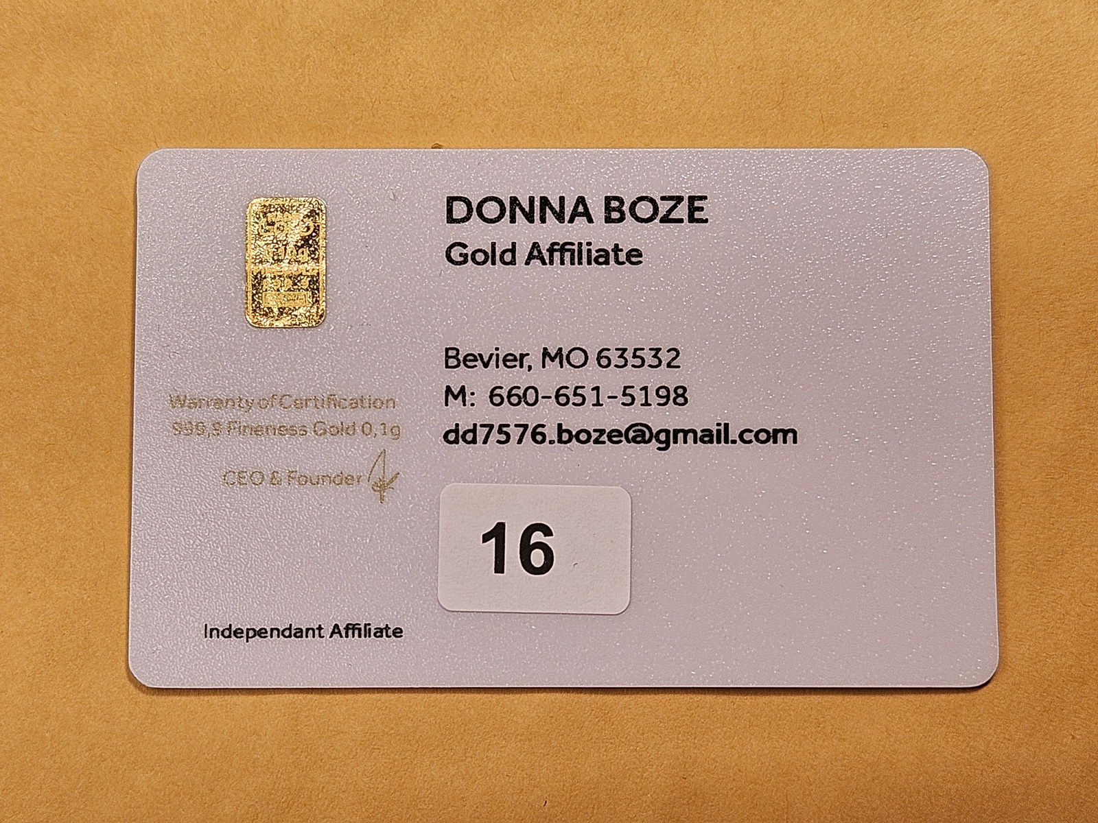 GOLD! KaratBar 0.1 Gram .999 Fine Mini Gold Bar - 2