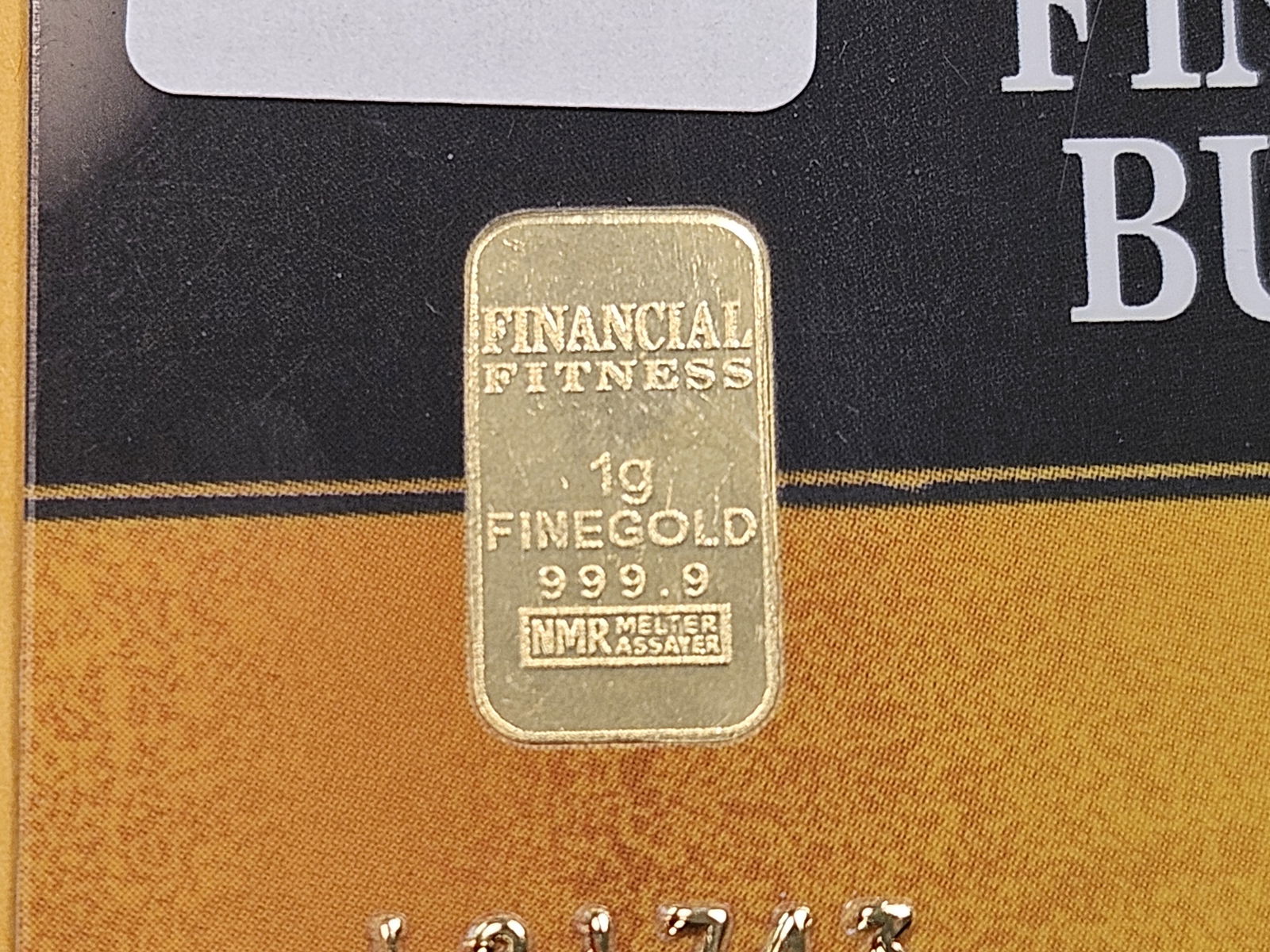 GOLD! Financial Fitness Bullion Reserve 1 Gram 99.99 Fine Mini Gold Bar: In Certified Assay Holder 