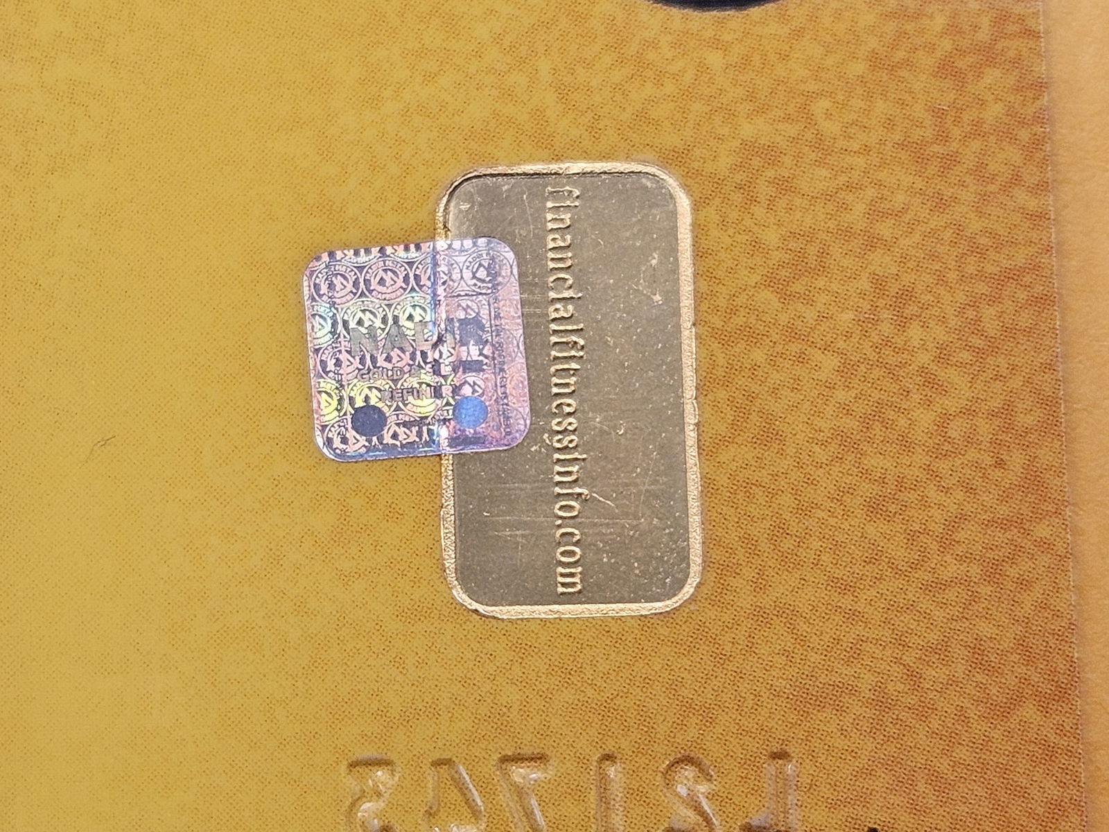 GOLD! Financial Fitness Bullion Reserve 1 Gram 99.99 Fine Mini Gold Bar - 4