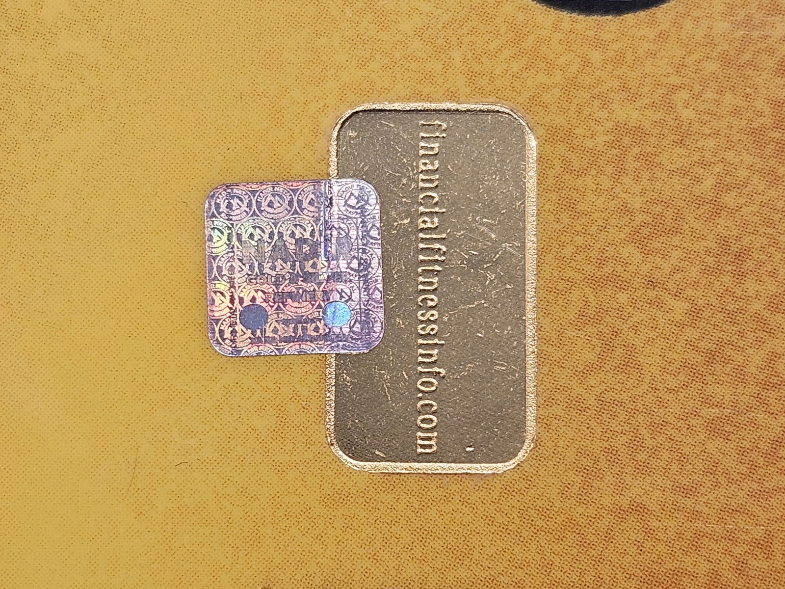 GOLD! Financial Fitness Bullion Reserve 1 Gram 99.99 Fine Mini Gold Bar - 4