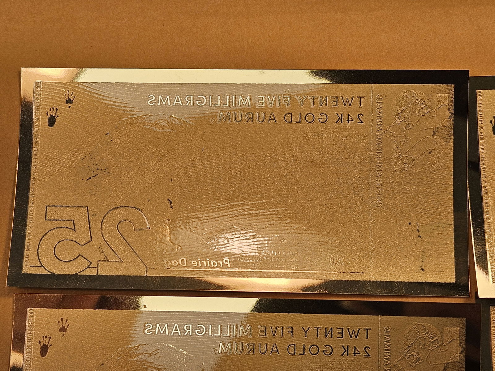 Seven 24 Karat Gold Prairie Dog Notes - 4