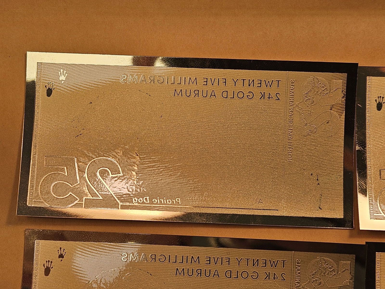 Seven 24 Karat Gold Prairie Dog Notes - 4