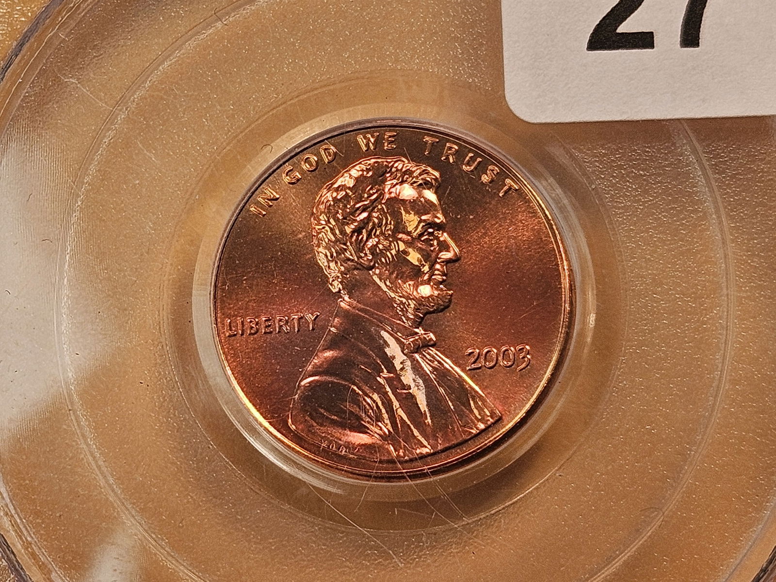 PCGS 2003 Lincoln Memorial Cent in Mint State 68 Red (1 of 4)