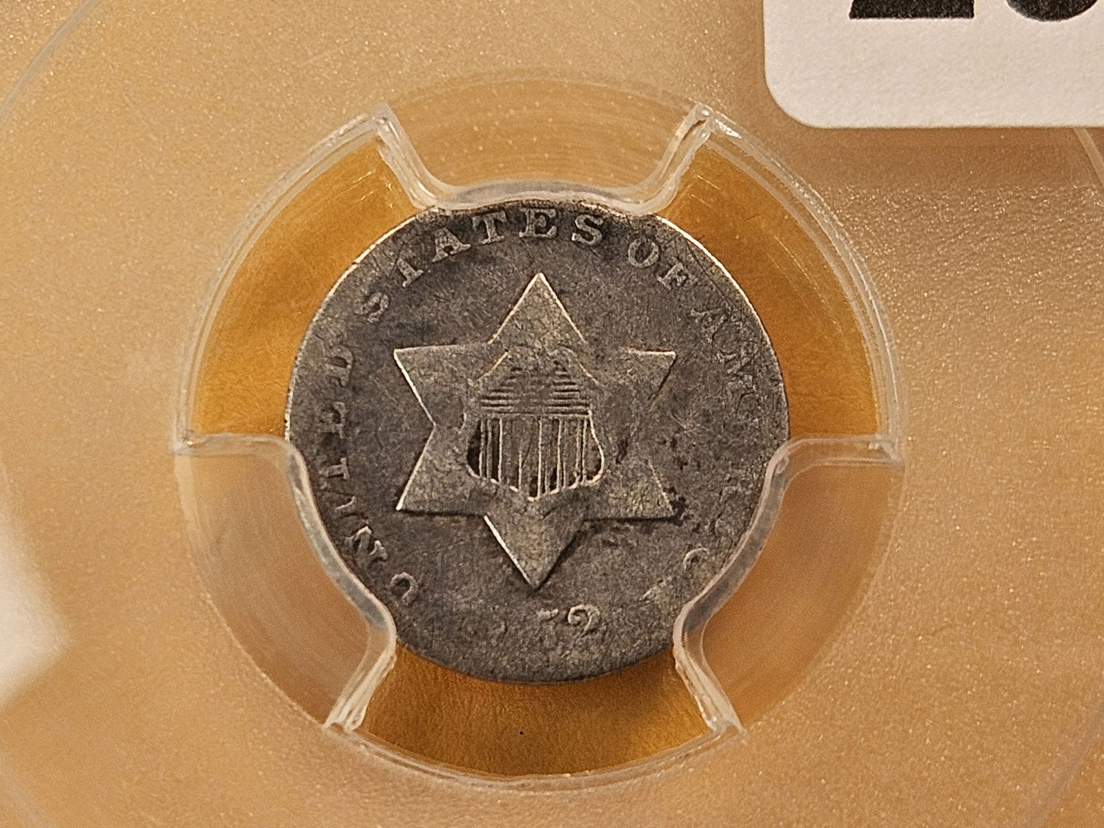 PCGS 1852 Three Cent Silver in Genuine Cleaned-Good details: Very well loved! 